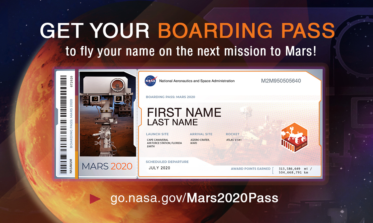 Sign up for: Your name on NASA's next Mars rover (in 2026) - NASA, Rover, Roscosmos, Mars2020