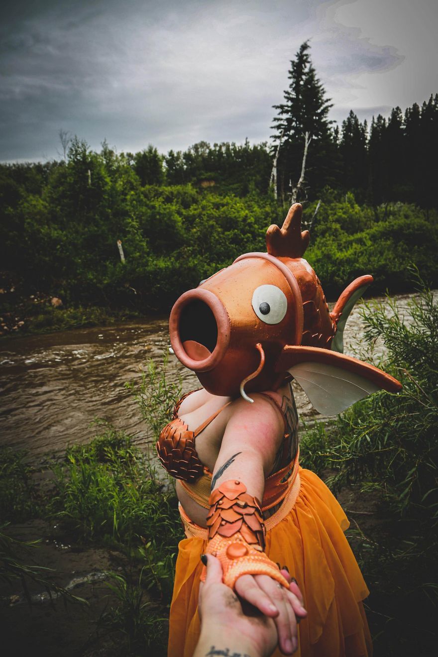 Stay, boy, with us, be our king! - PHOTOSESSION, A fish, Bbw, Creative, The photo, Longpost, Pokemon, Cosplay, Magicarp, Fullness