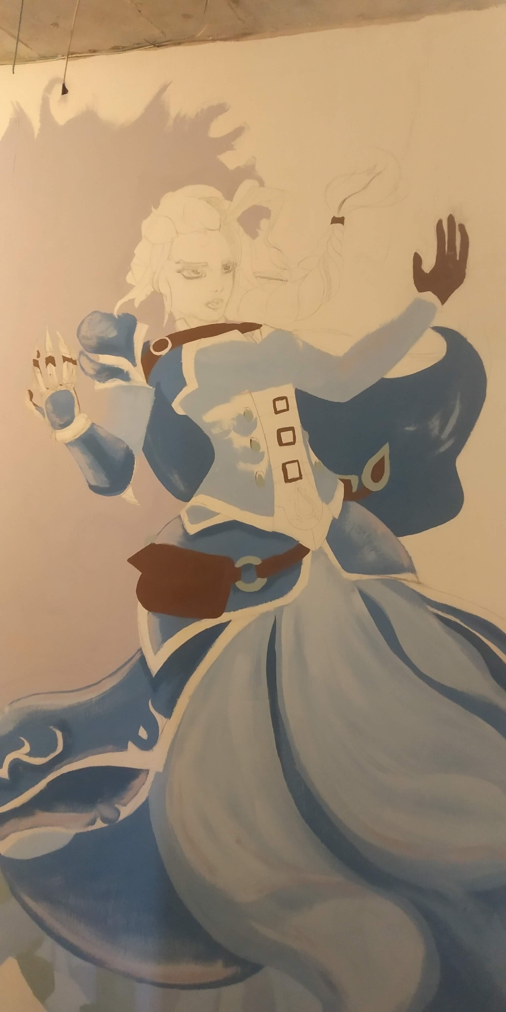 My own Jaina Proudmoore - My, Wall, Jaina Proudmoore, Friday tag is mine, Longpost, Wall painting, Artist