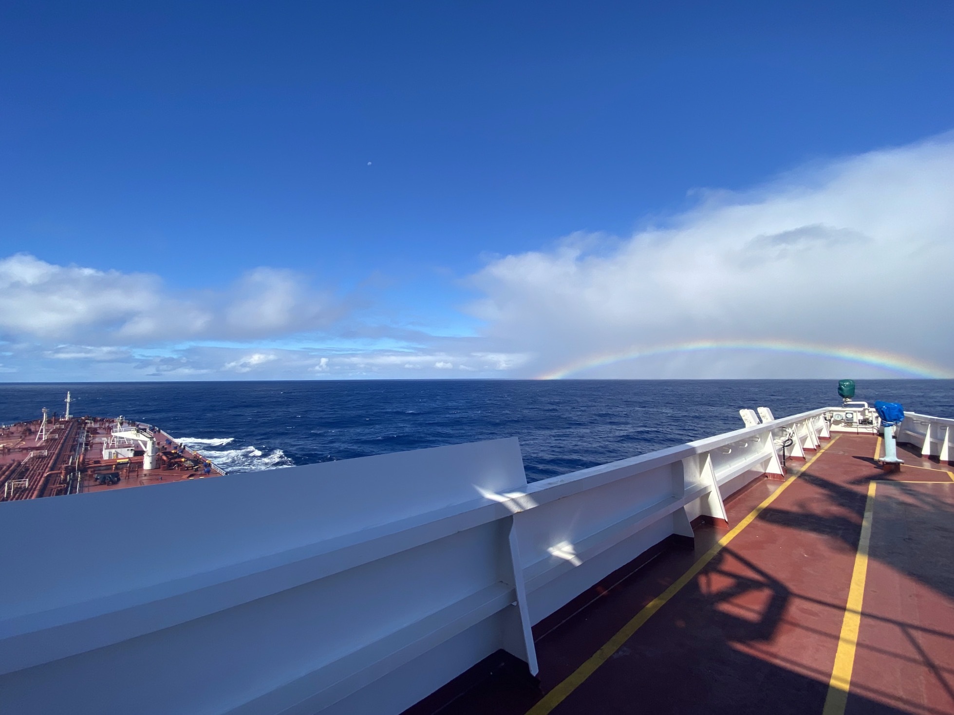 Rainbow in the sea - My, Rainbow, The photo, Sea, Longpost