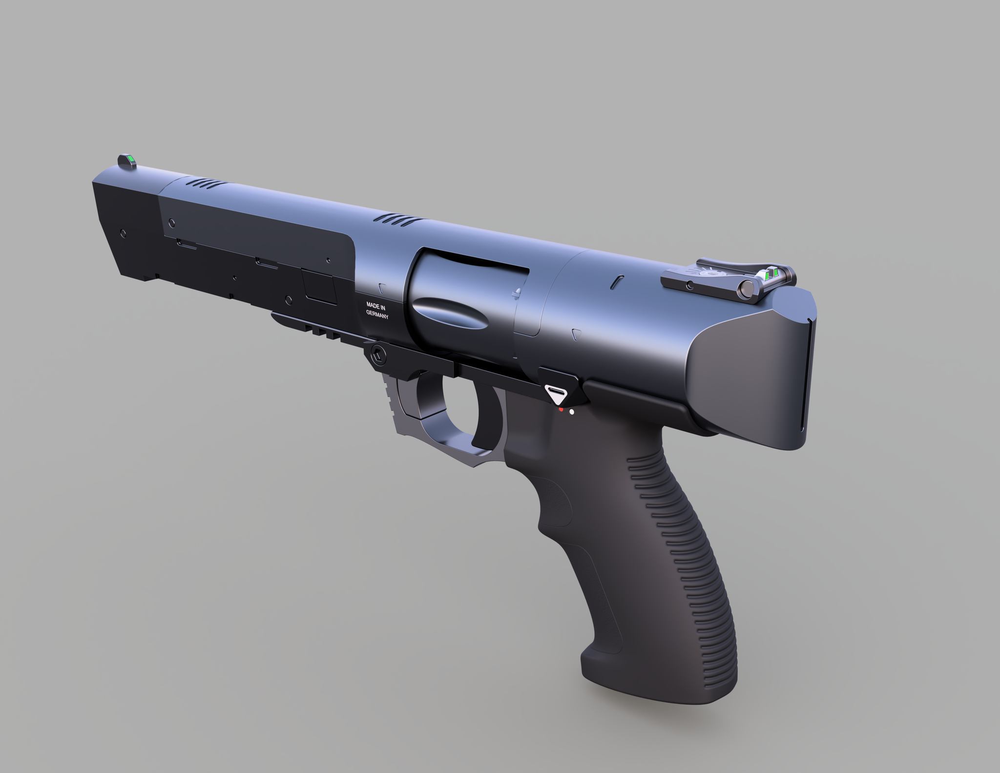 Tactical revolver - My, Computer graphics, Fusion 360, 3D modeling, Blender, Longpost