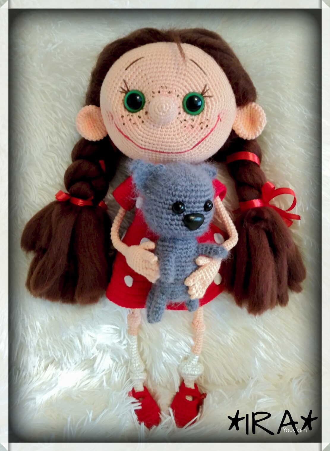 Vaska's mistress - Doll, Amigurumi, Needlework without process, With your own hands, Crochet, Knitted toys, Longpost