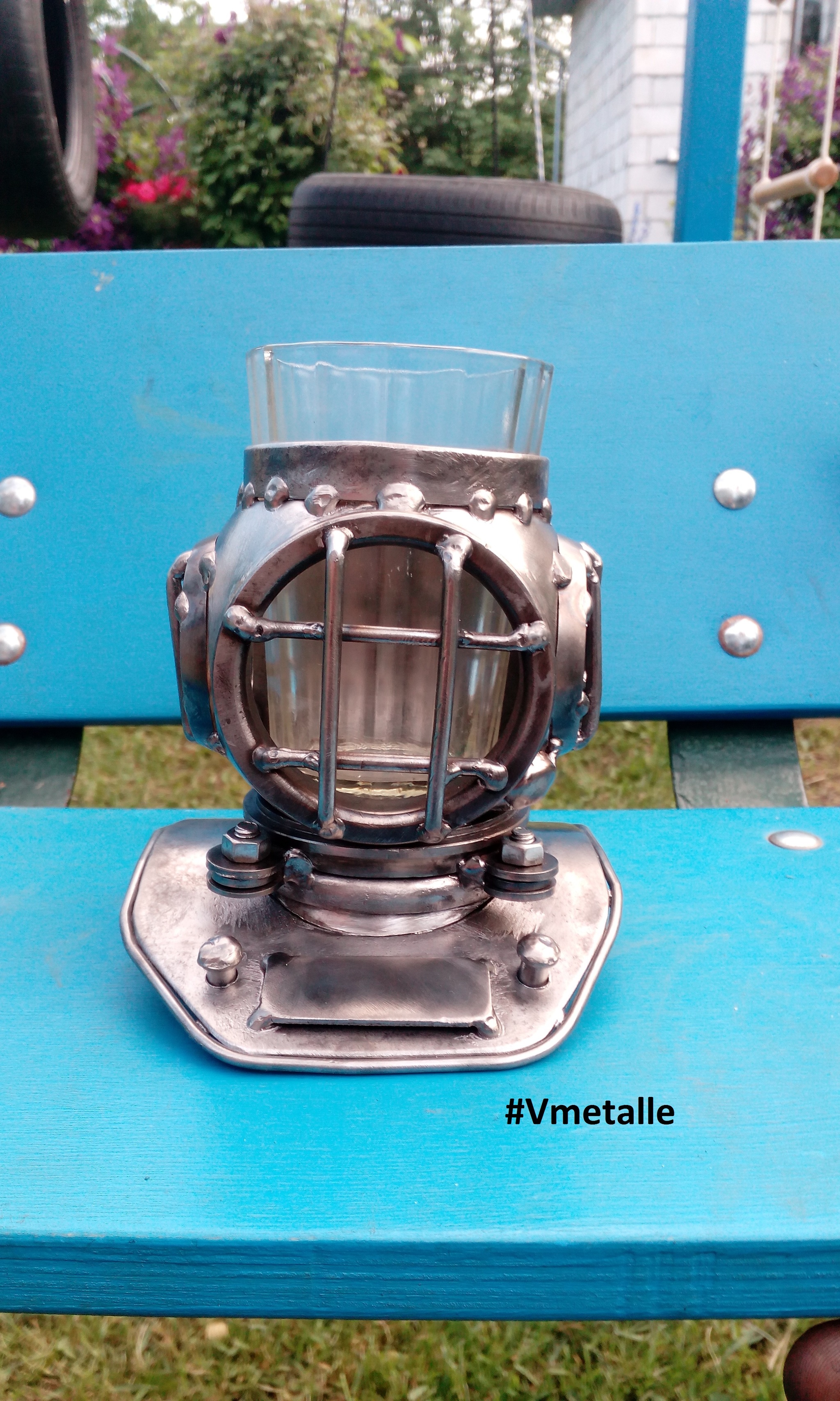 Cup holder-diving helmet - My, Needlework with process, Diver, Cup, Helmet, Creative, Welding, Fleet, Scuba, Video, Longpost