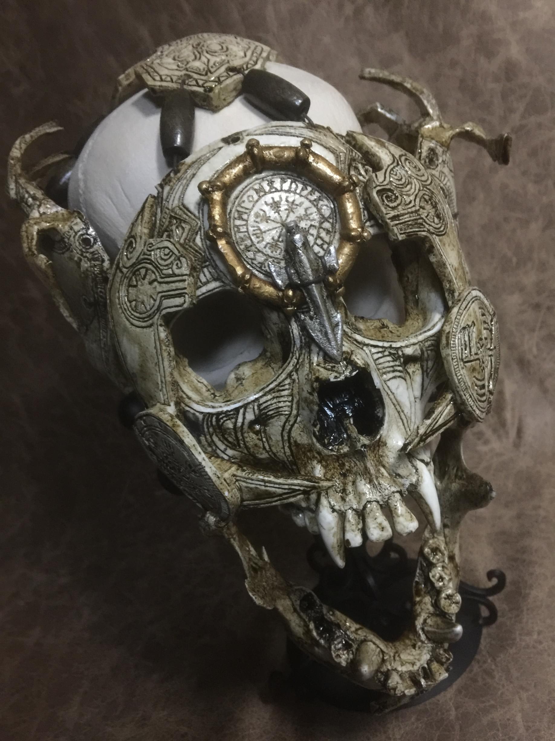 Skull carving by Zane Wylie - Longpost, Scull, Bone carving, Thread, Interesting, Bones, Handmade, Needlework without process