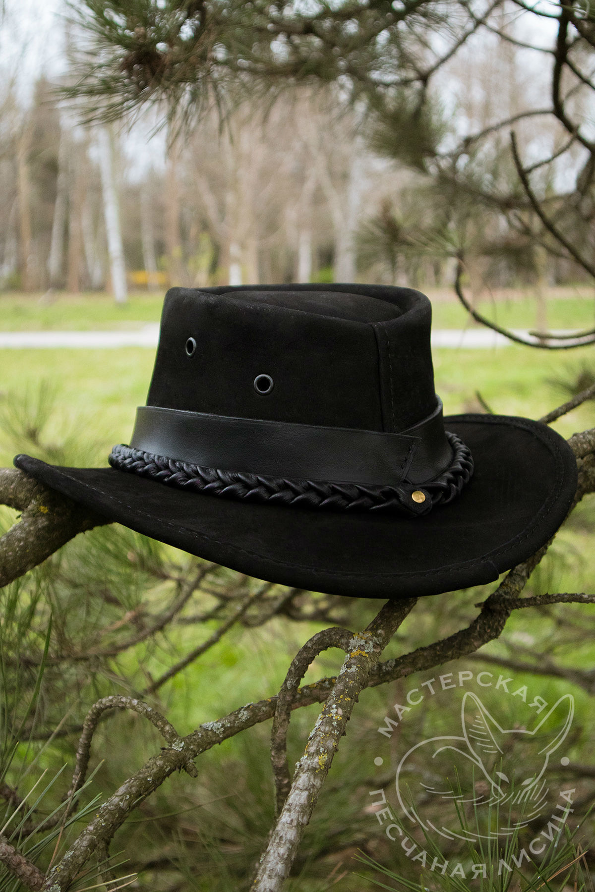 Two black hats: with and without stone :3 - My, Handmade, Hat, Leather, Craft, With your own hands, Leather products, Longpost, Needlework without process