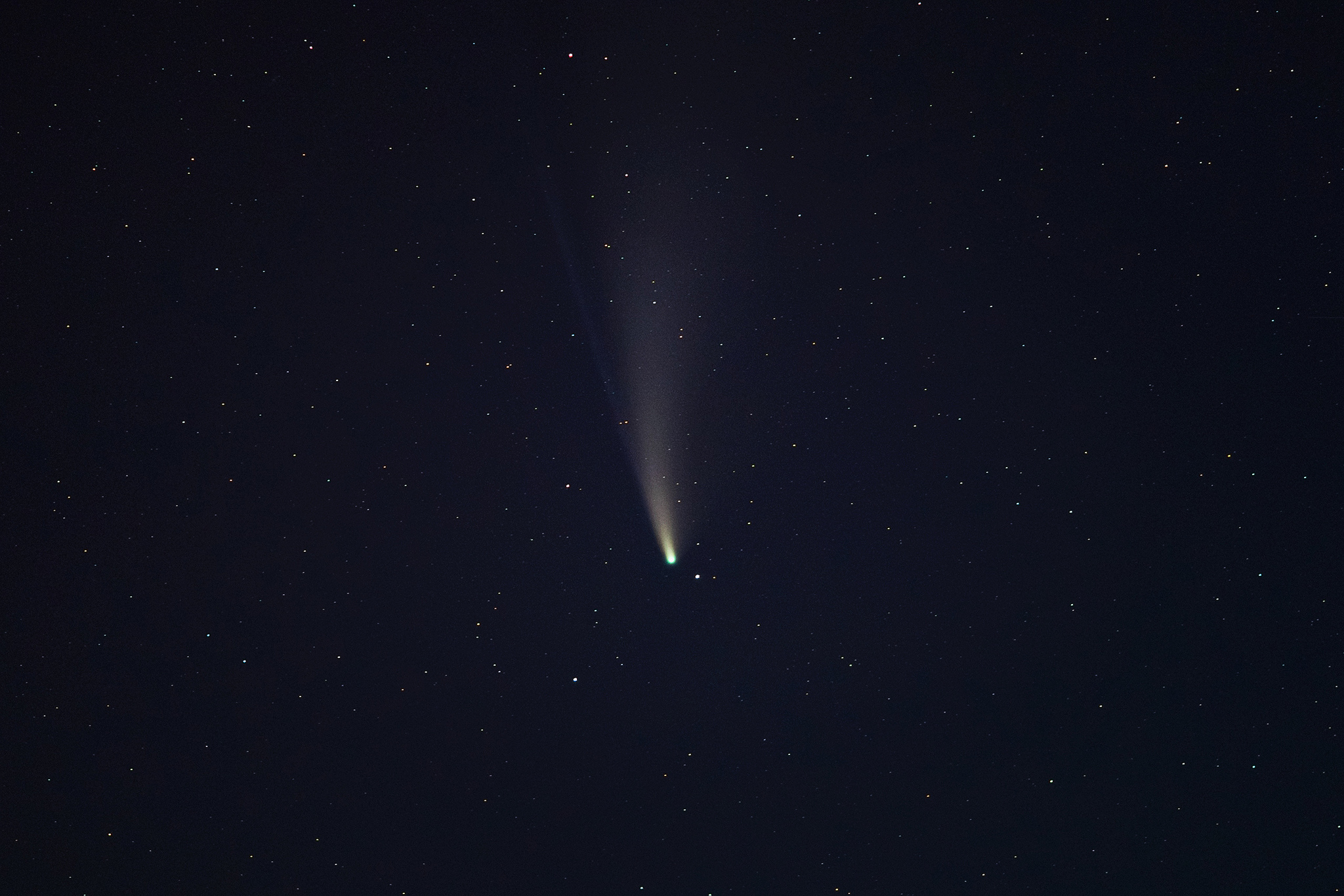 Neowise, Milky Way with Andromeda, noctilucent clouds and the final phase of the old Moon - My, Comet, Night, Starry sky, Astrophoto, Nature, The photo, beauty, moon, Longpost