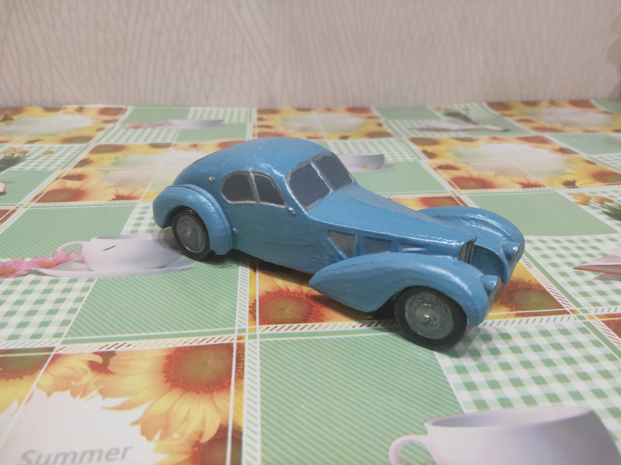 1937 Bugatti Type 57SC Atlantic made on a 3D printer - My, Bugatti, 3D printer, The photo, Art, Auto, Figurines, Longpost