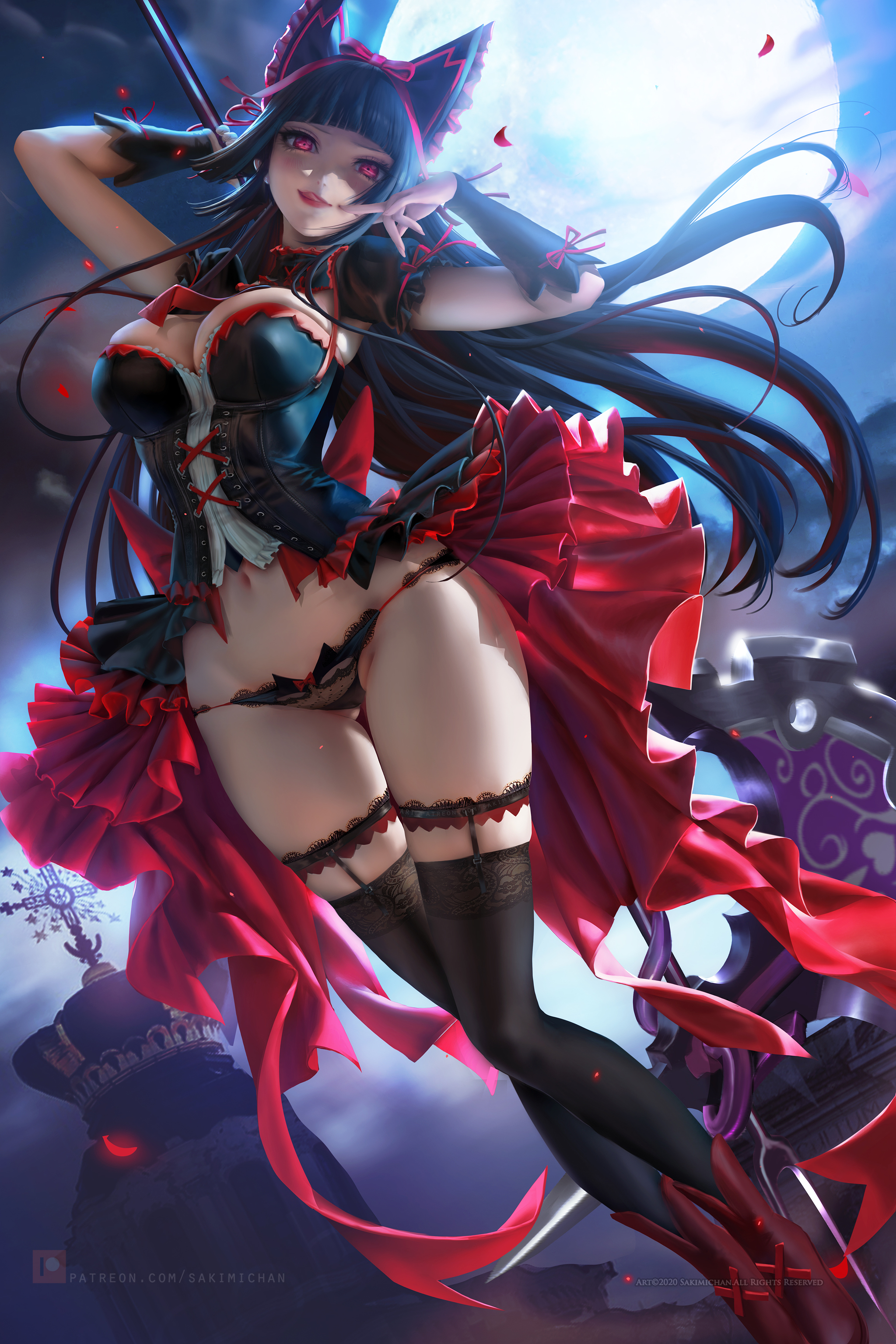 Rory Mercury - NSFW, Anime, Art, Anime art, Gate: Jieitai Kano Chi nite Kaku Tatakaeri, Rory Mercury, Pantsu, Hand-drawn erotica, Sakimichan, Longpost