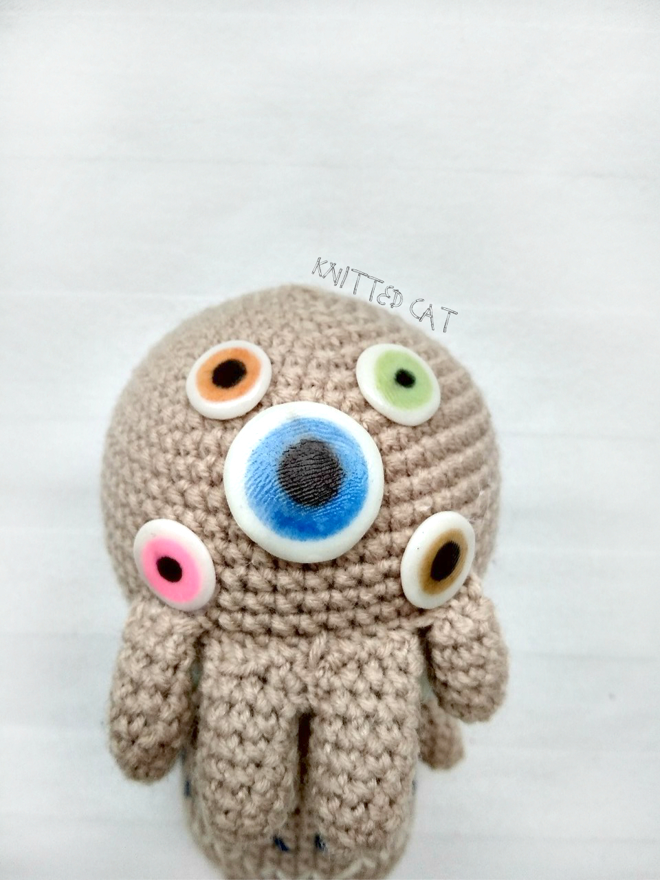 Cthulhu - My, Amigurumi, Knitted toys, Cthulhu, Knitting, Handmade, Polymer clay, Needlework without process, Longpost