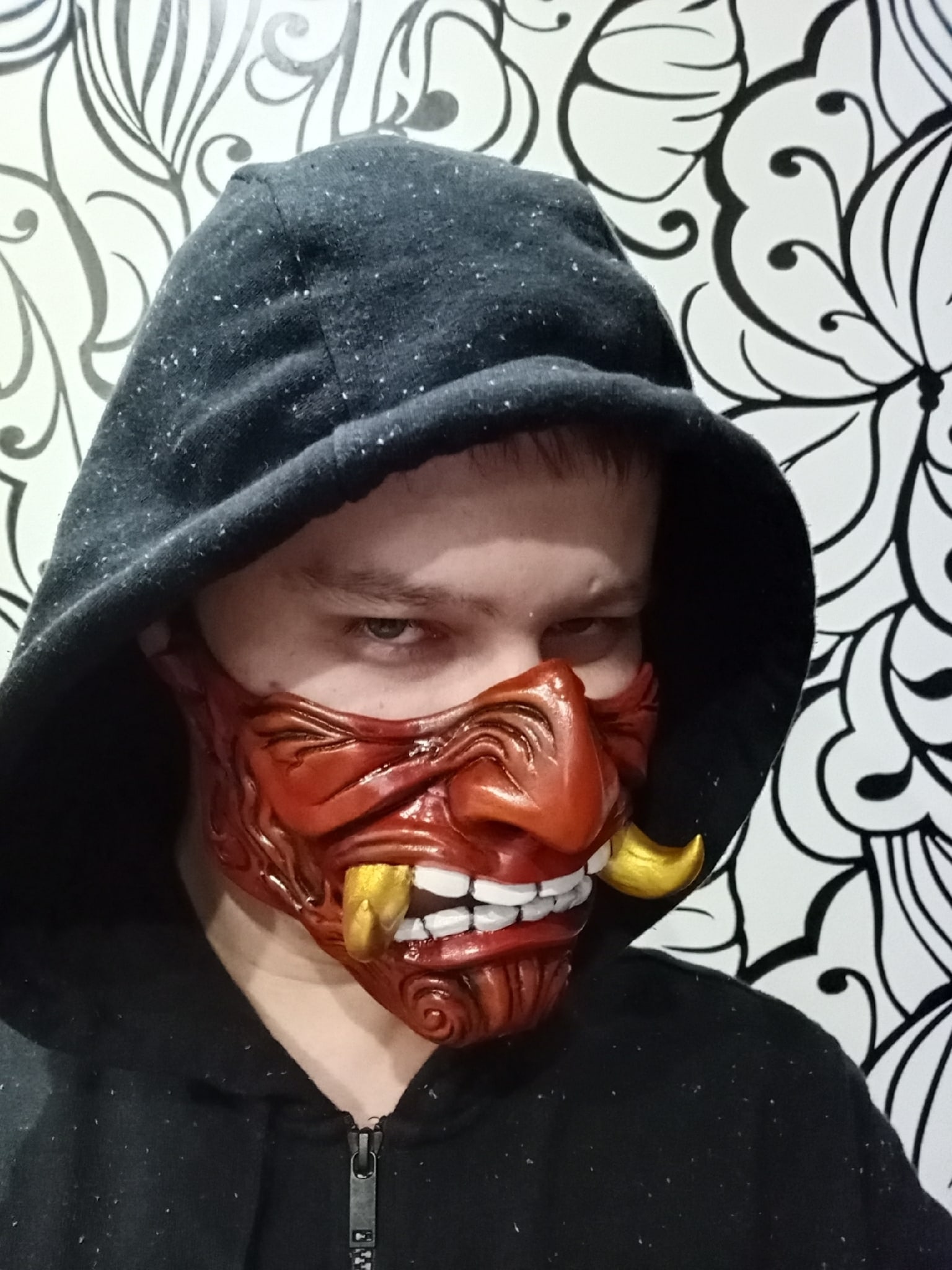 Oni Demon Mask - My, Demon they, Mask, Demon, Samurai, Longpost