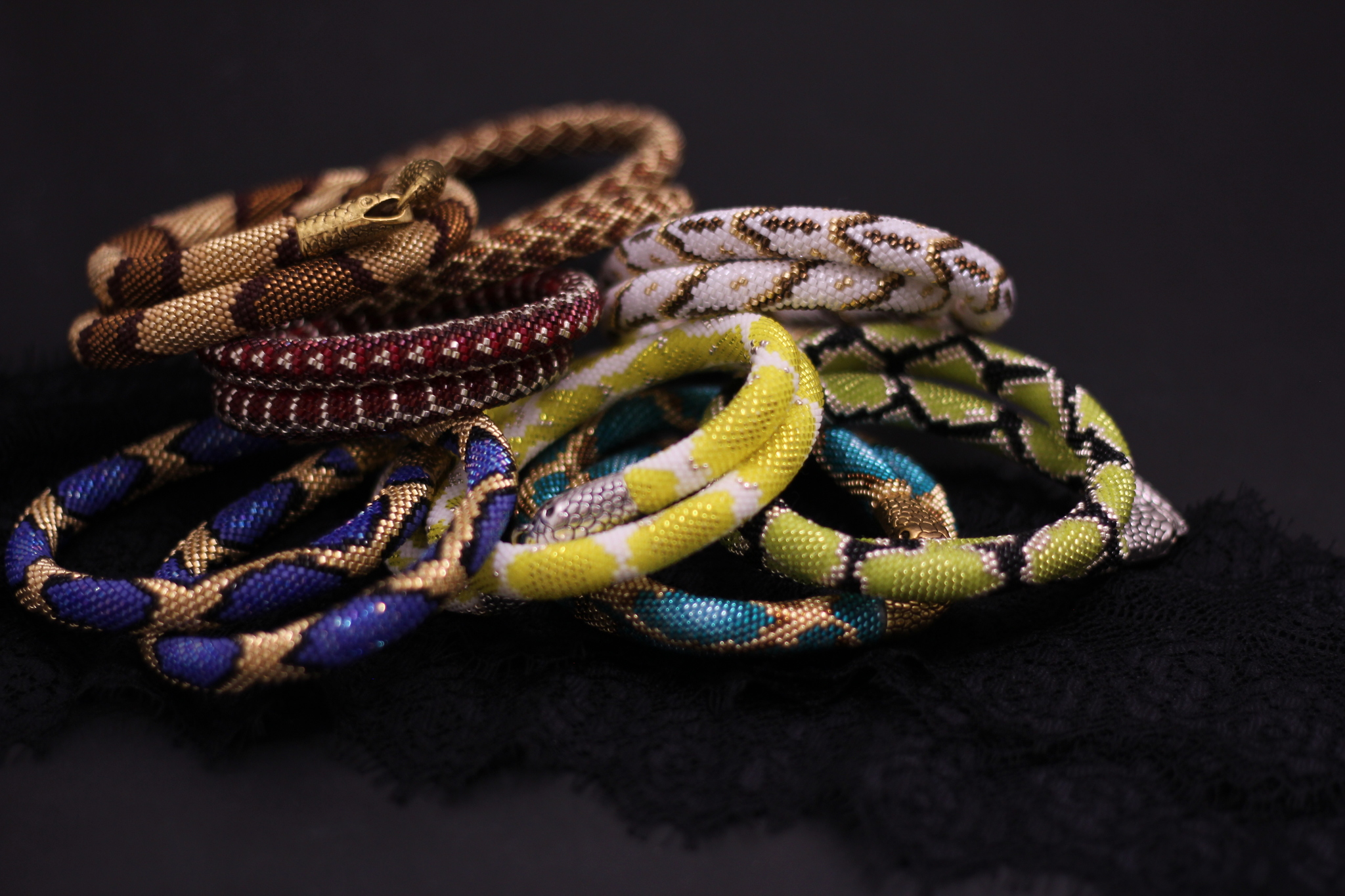 Small collection of snakes - My, Beaded harnesses, Beads, Needlework, Needlework without process, Decoration, Longpost