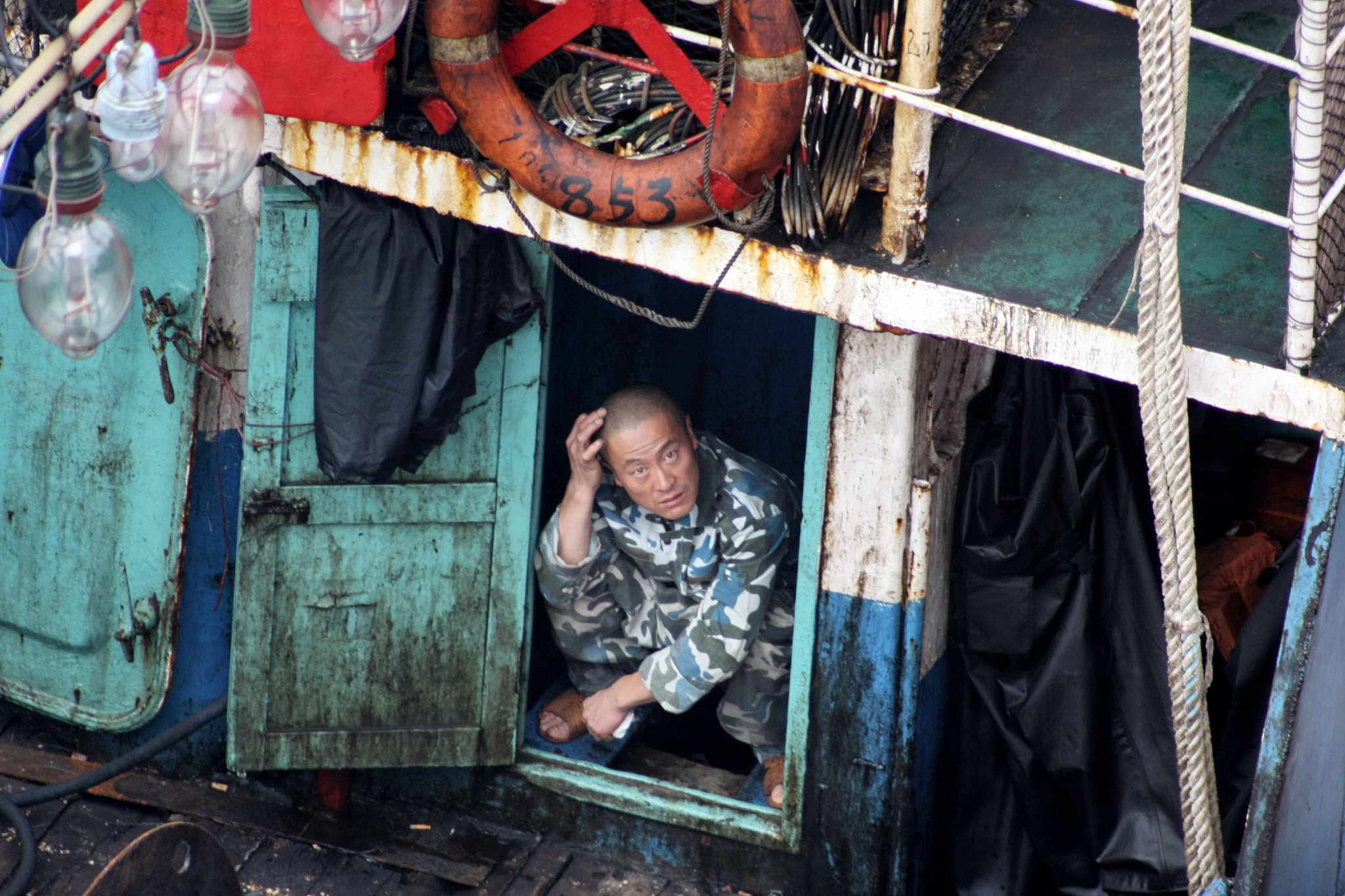 Sea locust - My, Tanker, Fishermen, Squid, Work at sea, The photo, Longpost