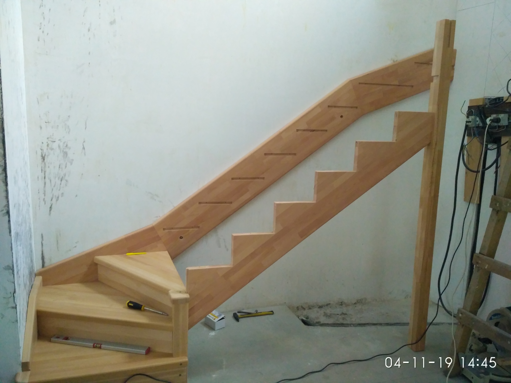 Installation of stairs - My, Stairs, Needlework, Woodworking, Longpost, Needlework with process