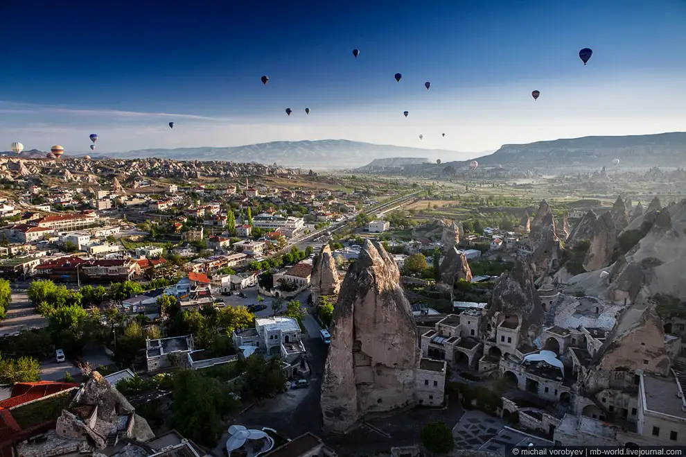 Cappadocia from a hot air balloon - Turkey, Cappadocia, View from above, beauty, The photo, Interesting, Longpost