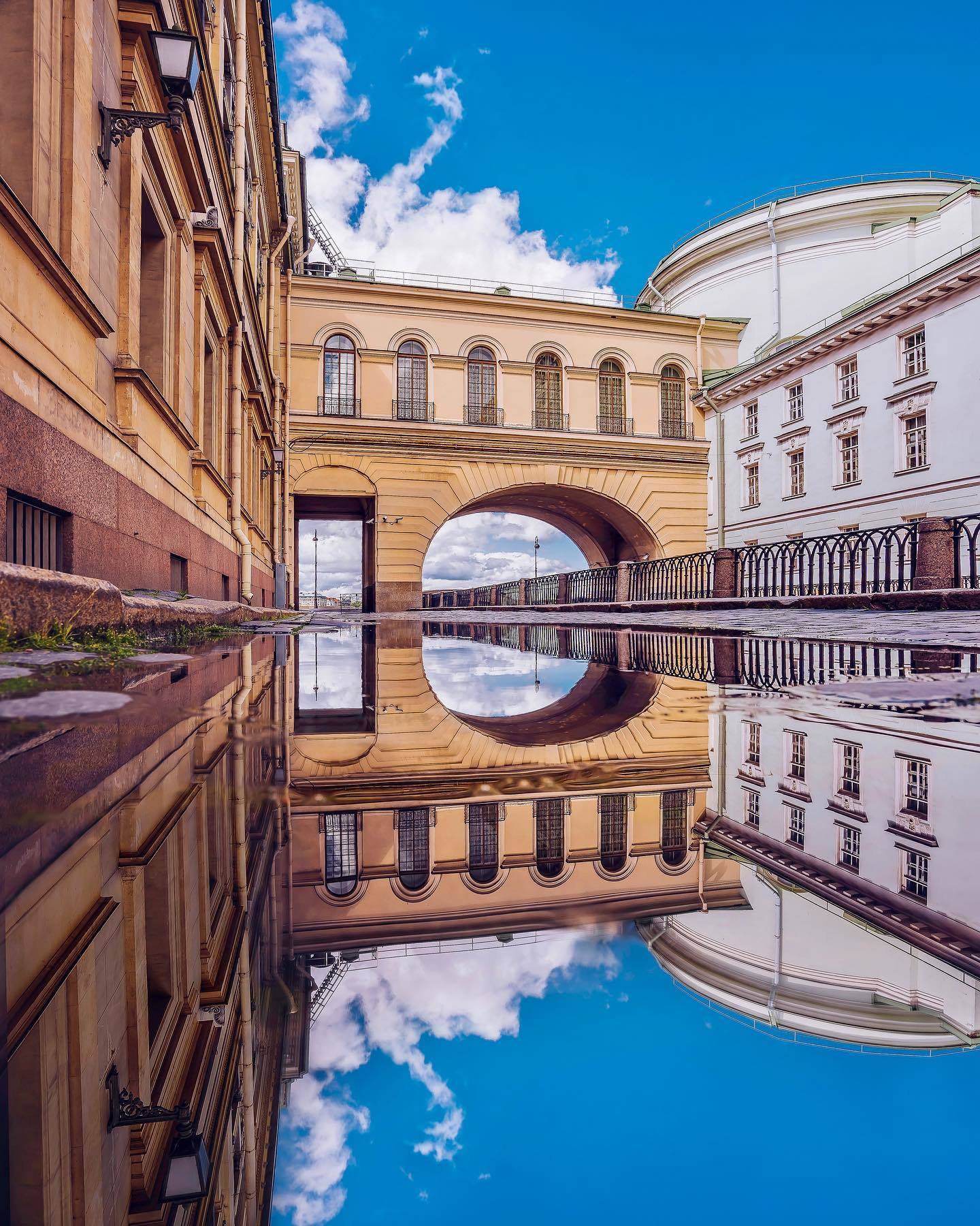 Petersburg in reflection - Saint Petersburg, Reflection, Slippery streets, City walk, Embankment, Fontanka, Architecture, Landscape, Video, Longpost