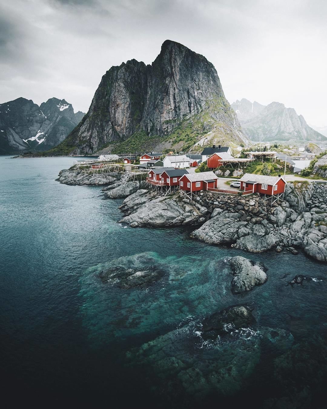 Norway, Lofoten Islands - The photo, Norway, Nature, Fjords, Sea, The rocks, Longpost