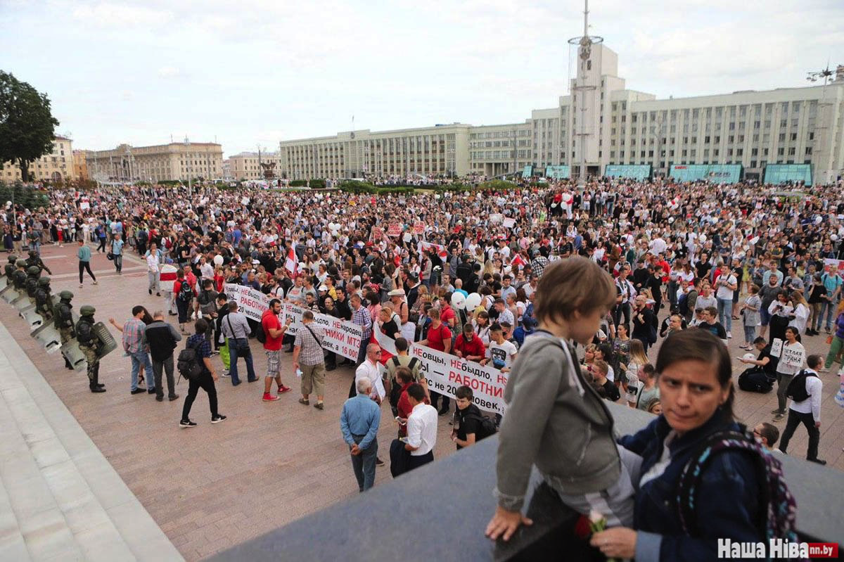 August 14. Protests in Belarus. Part 6. Independence Square! - Politics, Alexander Lukashenko, Svetlana Tikhanovskaya, Republic of Belarus, Protests in Belarus, Video, Longpost