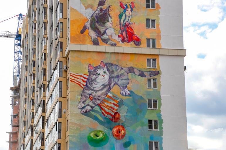 Festival in Chelyabinsk - Sky, Graffiti, The photo, Animals, The festival, Artist, Longpost