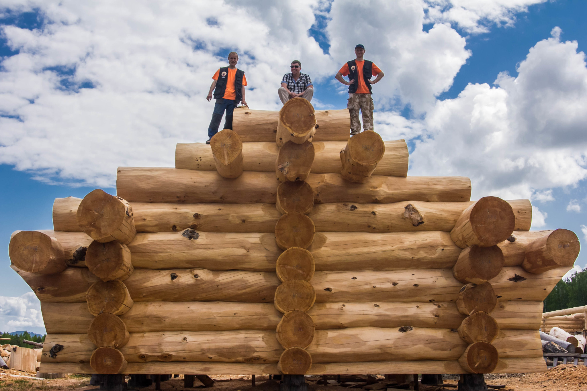 Bathhouse in Yakutia - My, Bath, A carpenter, Log house, Hovering, Longpost