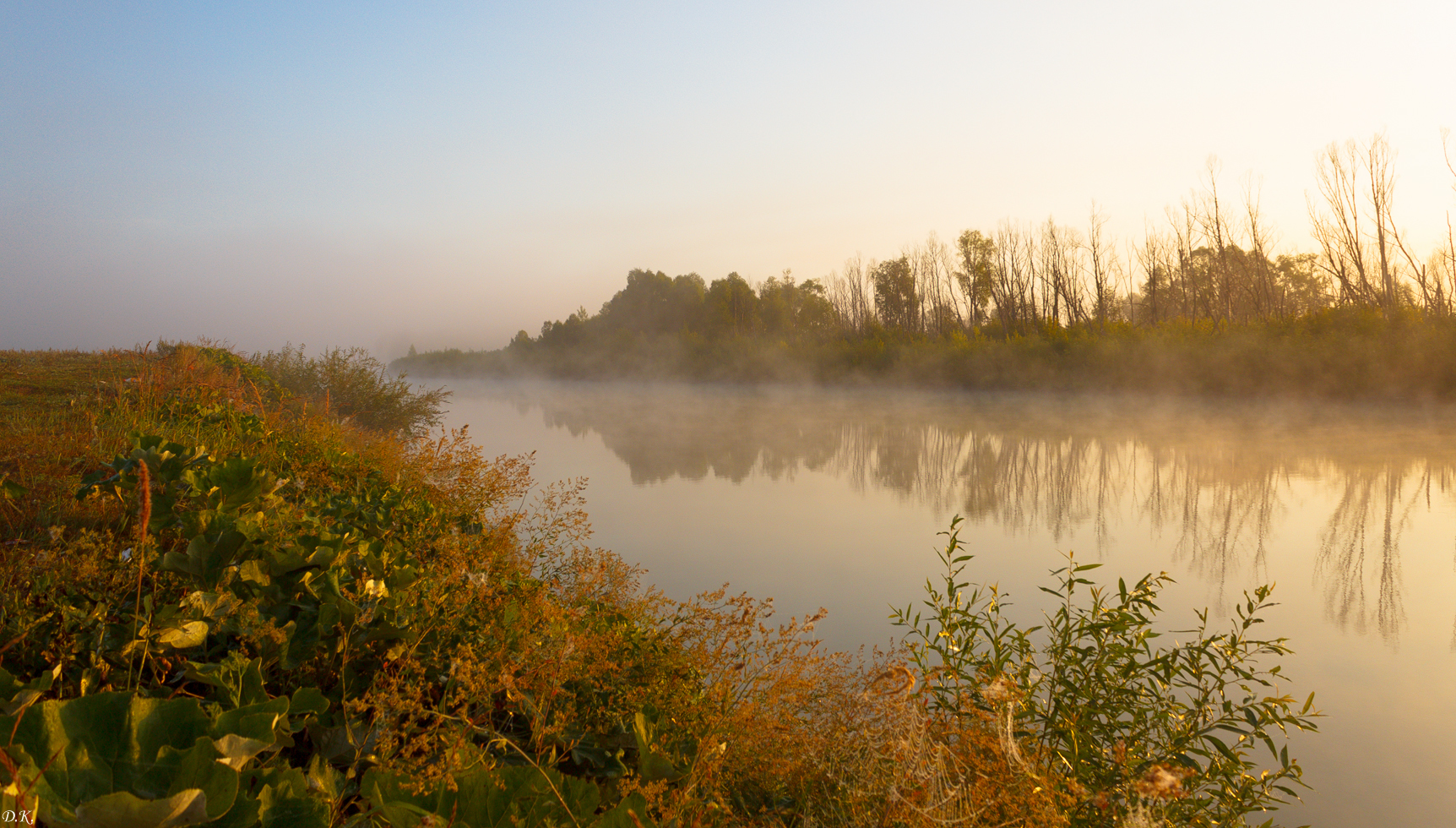 Foggy morning - My, The photo, Amateur photographer, Nature, River