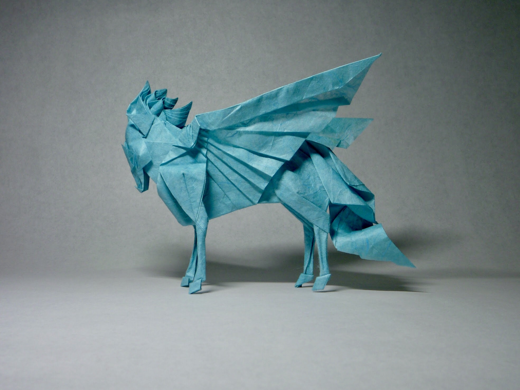 Origami Pegasus - My, Origami, Pegasus, Creation, Longpost, Needlework without process, With your own hands, Needlework