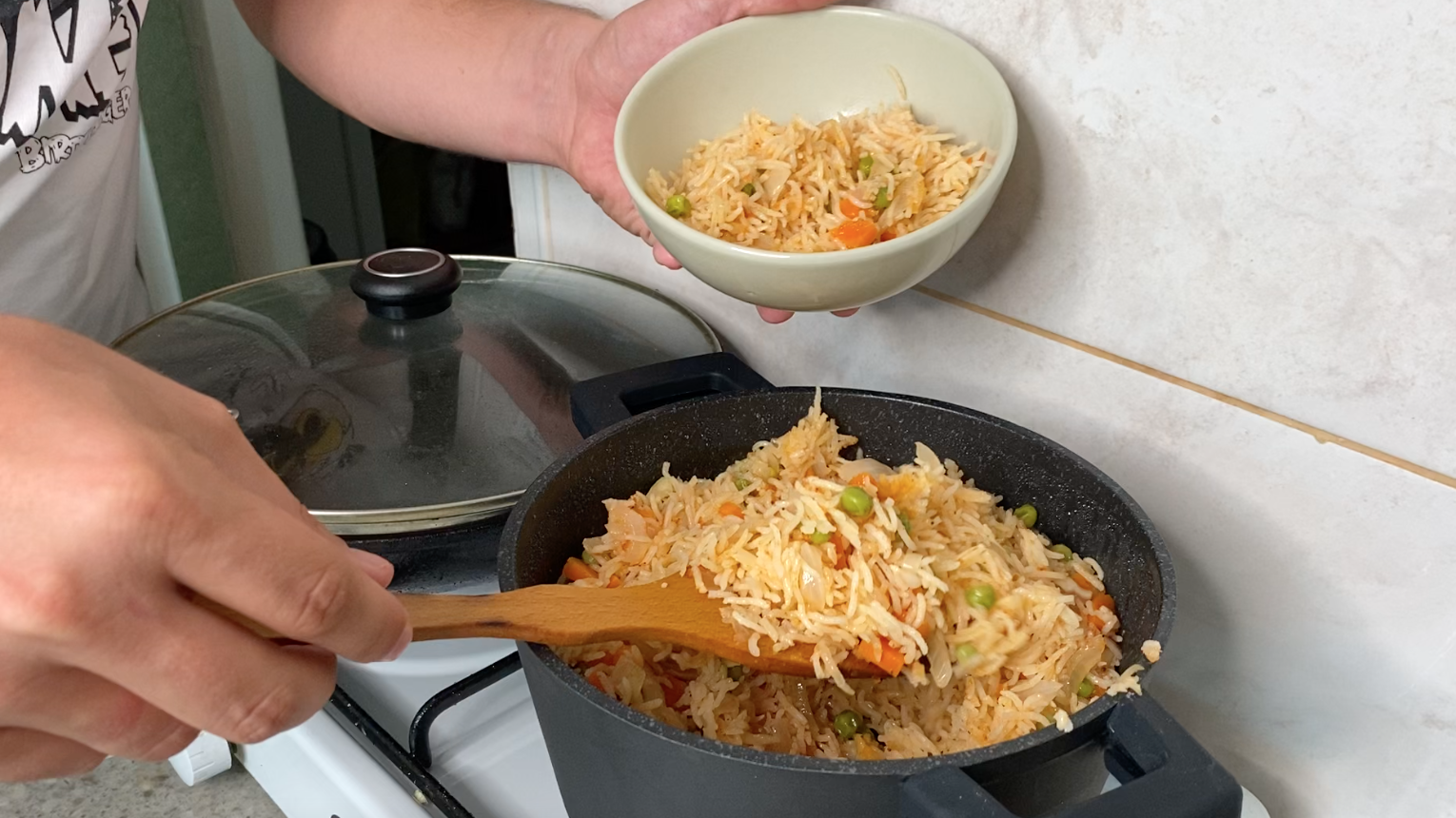 100% guarantee. How to always cook fluffy rice - My, Recipe, Video, Cooking, Rice, Video recipe