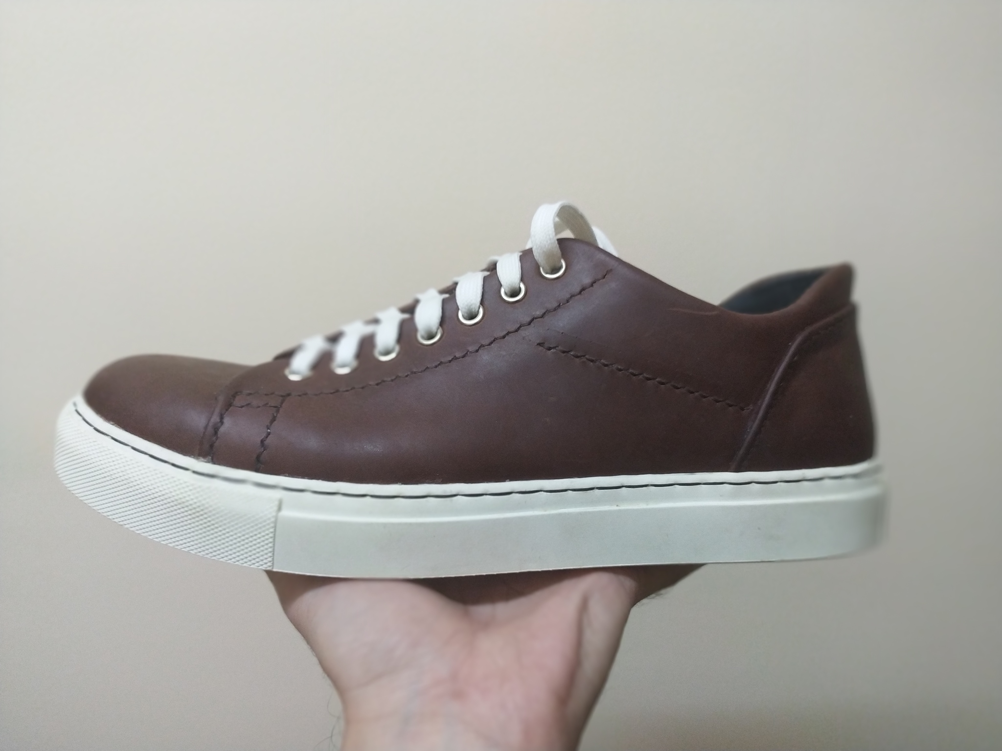 Here are my second shoes (hand sewn) - My, Sneakers, Handmade, Leather products, Shoes, Leather craft, Hobby, Leather, Longpost, Needlework with process