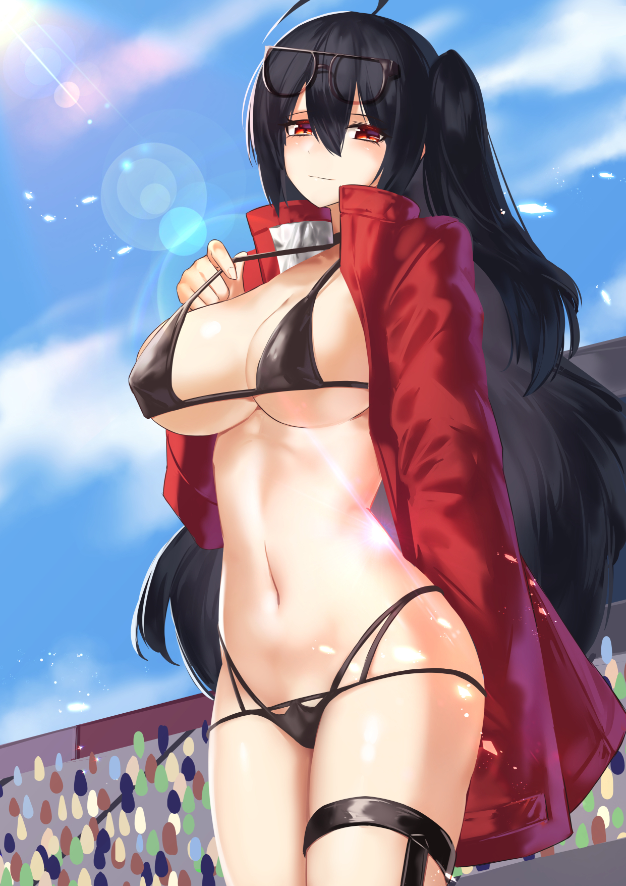 Taihou - NSFW, Аниме, Anime Art, Azur Lane, Taihou, Купальник, Грудь