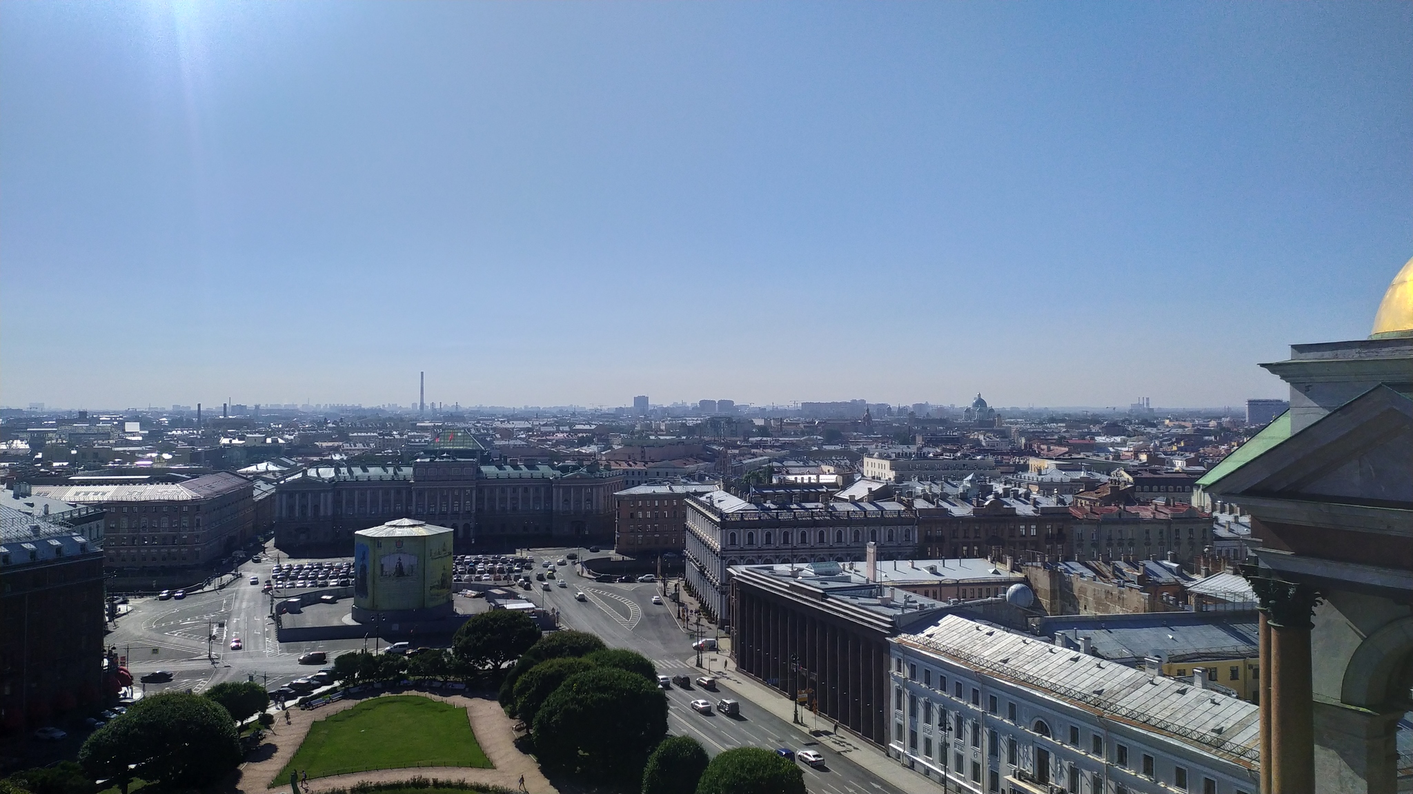 Saint Petersburg. View from the colonnade of St. Isaac's Cathedral - My, Saint Petersburg, View from above, Colonnade, The photo, Saint Isaac's Cathedral, Architecture, Longpost