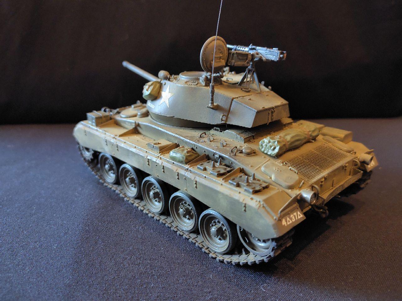 M24 Chaffee. Bronco, 1/35 - Моё, Танки, Моделизм, Стендовый моделизм, Вторая мировая война, США, Bronco, БТТ, Длиннопост