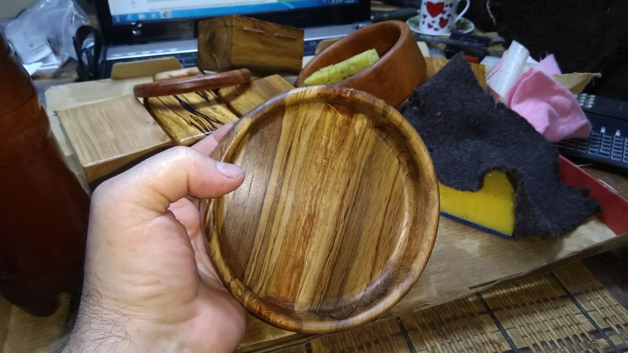 Bowl made from oak rhizomes - My, Longpost, Wood products, With your own hands, Needlework with process