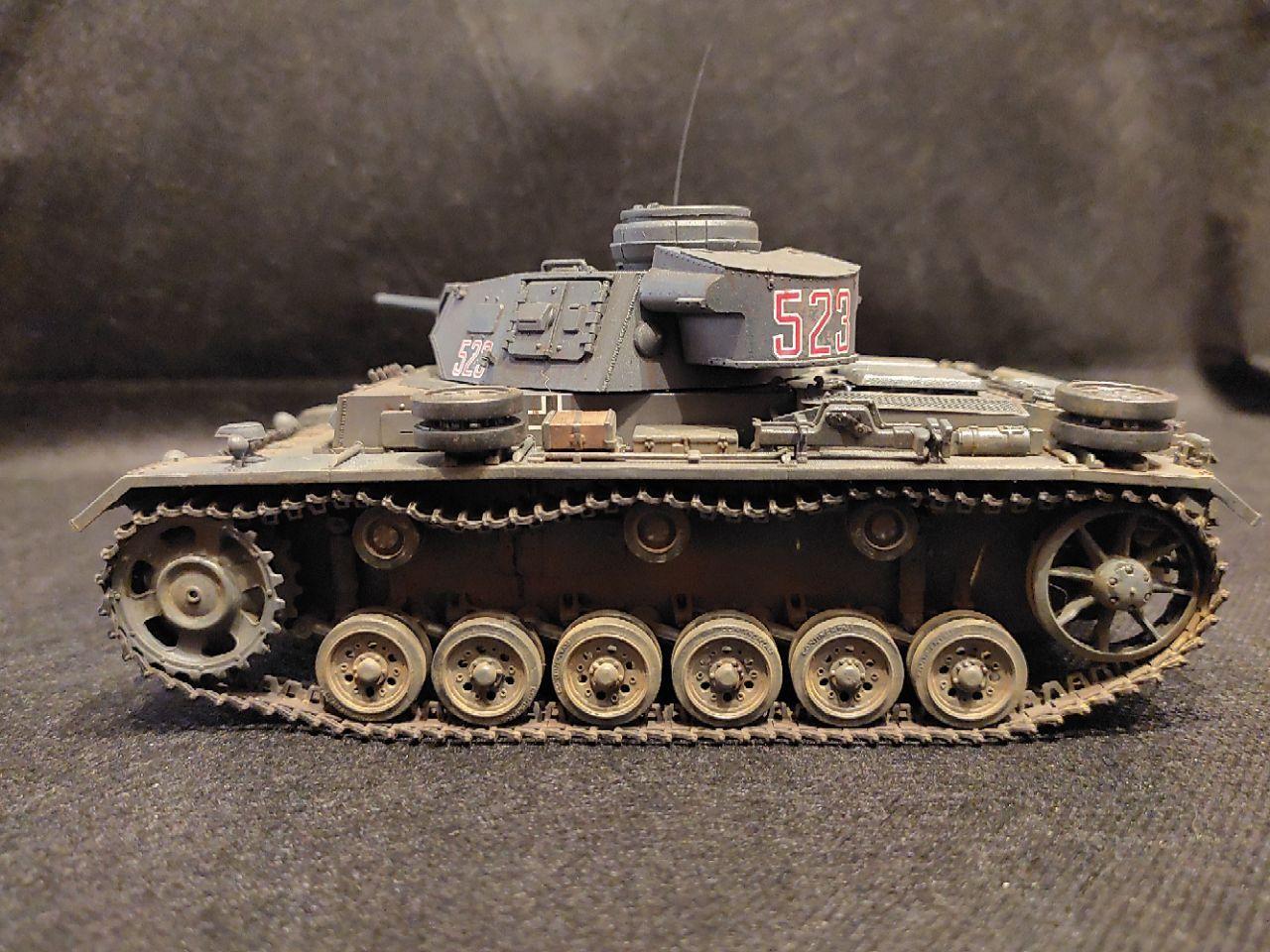 Pz.Kpfw III ausf. J. Dragon, 1/35 - My, Stand modeling, Modeling, Models, Germany, Tanks, The Second World War, BTT, Longpost