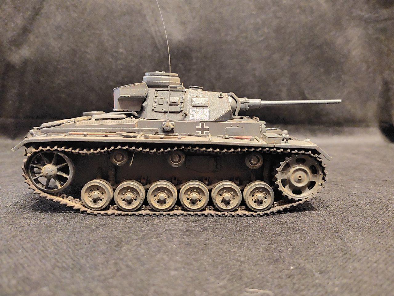 Pz.Kpfw III ausf. J. Dragon, 1/35 - My, Stand modeling, Modeling, Models, Germany, Tanks, The Second World War, BTT, Longpost