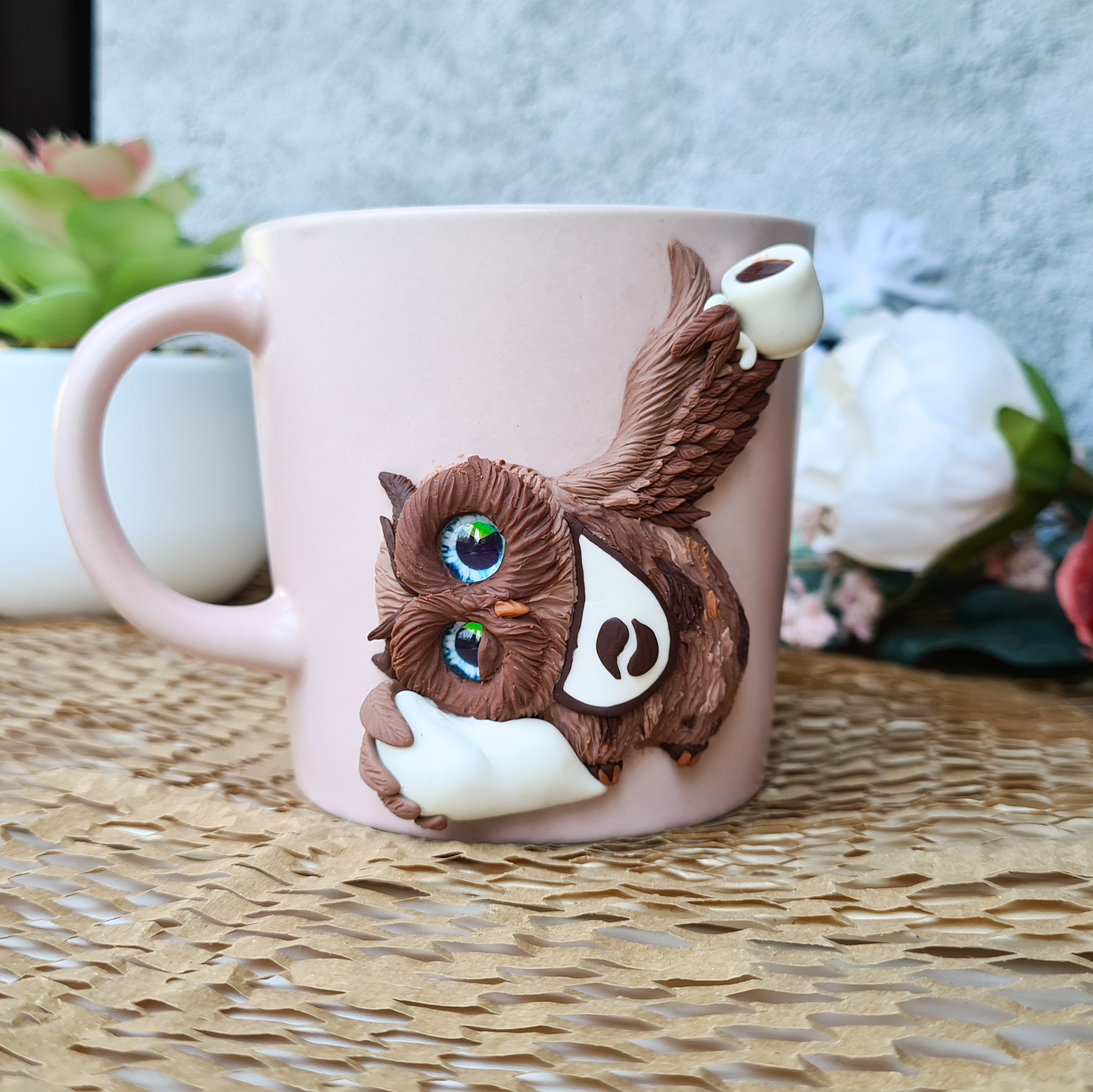 Results in a couple of months - My, Polymer clay, Mug with decor, Handmade, Needlework without process, Longpost