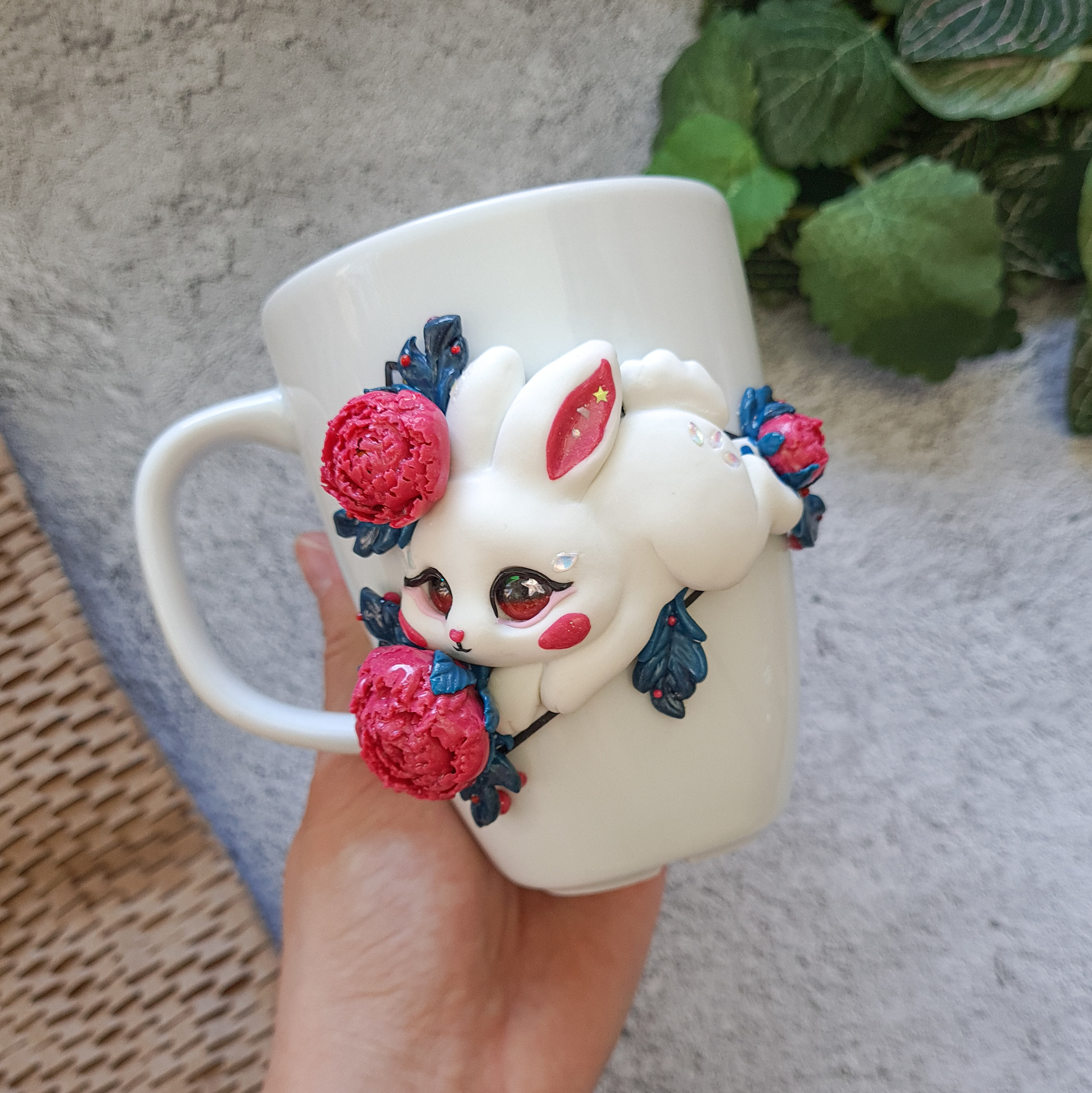 Results in a couple of months - My, Polymer clay, Mug with decor, Handmade, Needlework without process, Longpost