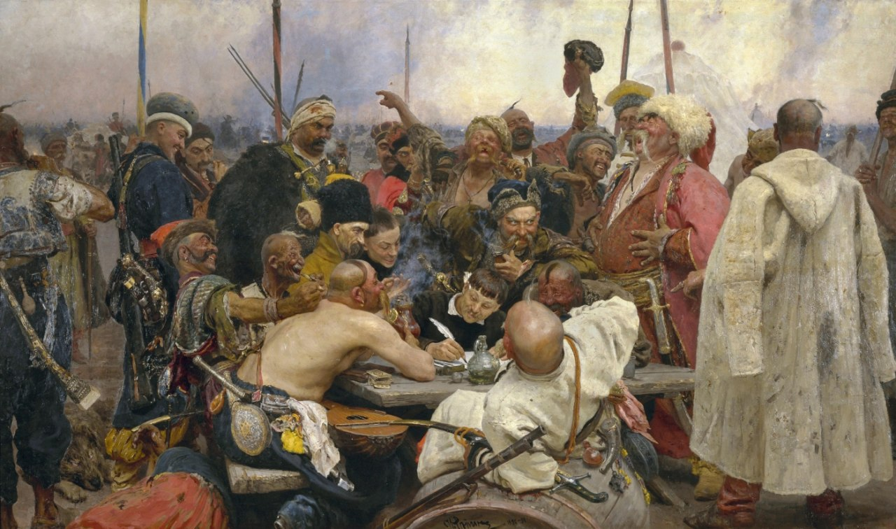 The Cossacks write a letter to the Turkish Sultan, or how the Turkish Shaitan received an answer from Taras Bulba - My, Painting, Painting, Art, Oil painting, Art history, Ilya Repin, Cossacks, Artist, Longpost