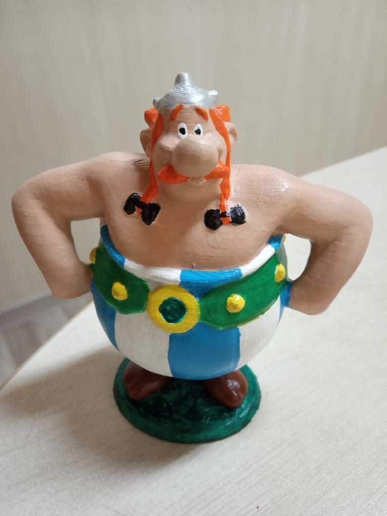 A childhood dream come true... Plastic pla. Printer anet et4. Artist's acrylic paints - My, Asterix and Obelix, 3D печать, Figurines, Longpost