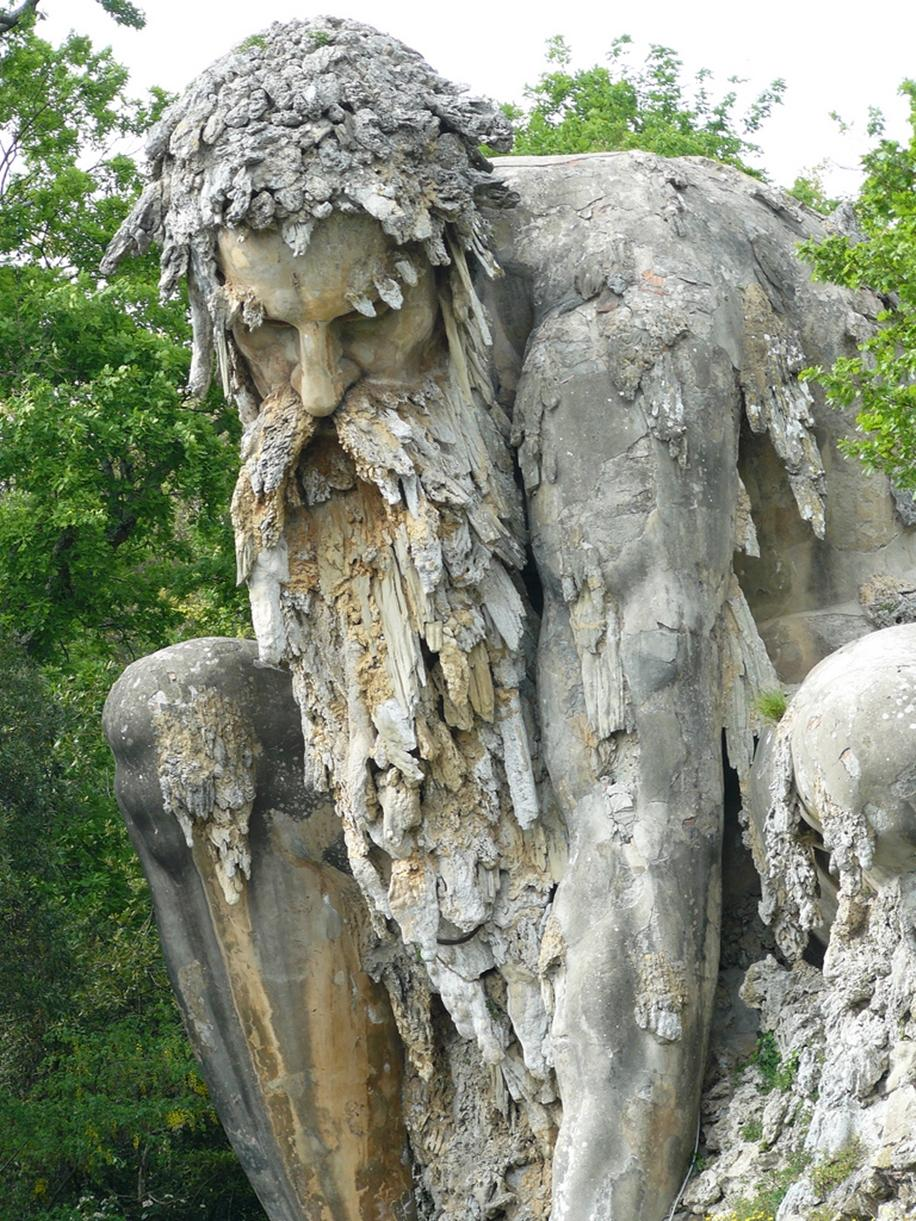 Sculpture Allegory of the Apennines - Italy, Tuscany, Florence, Apennines, Sculpture, The statue, Monument, Villa, Colossus, Longpost