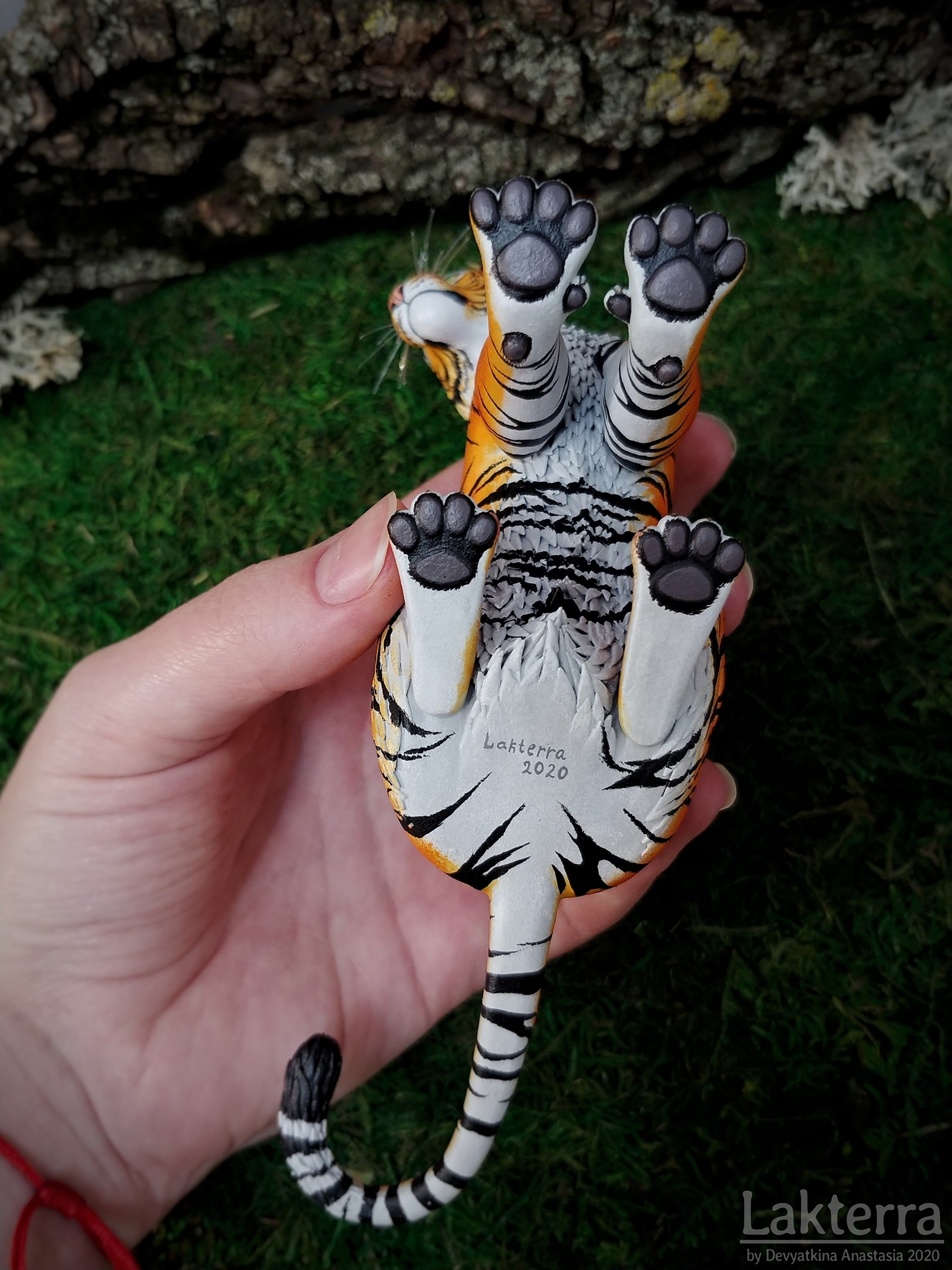 Tigress (named Sota) - My, Longpost, Handmade, Needlework with process, Velvet plastic, With your own hands, Big cats, Tiger