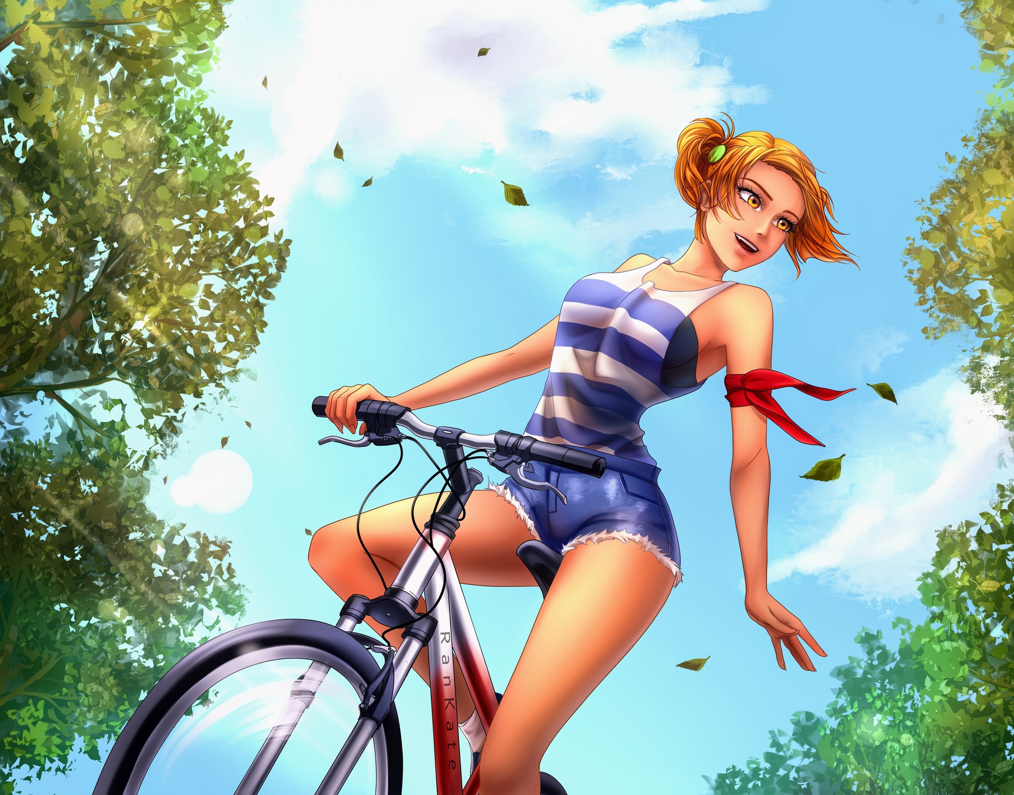 In the remote meadows I will stop him... - Endless Summer (visual novel), Visual novel, Alisa Dvachevskaya, Summer, The sun, Art, Fan art