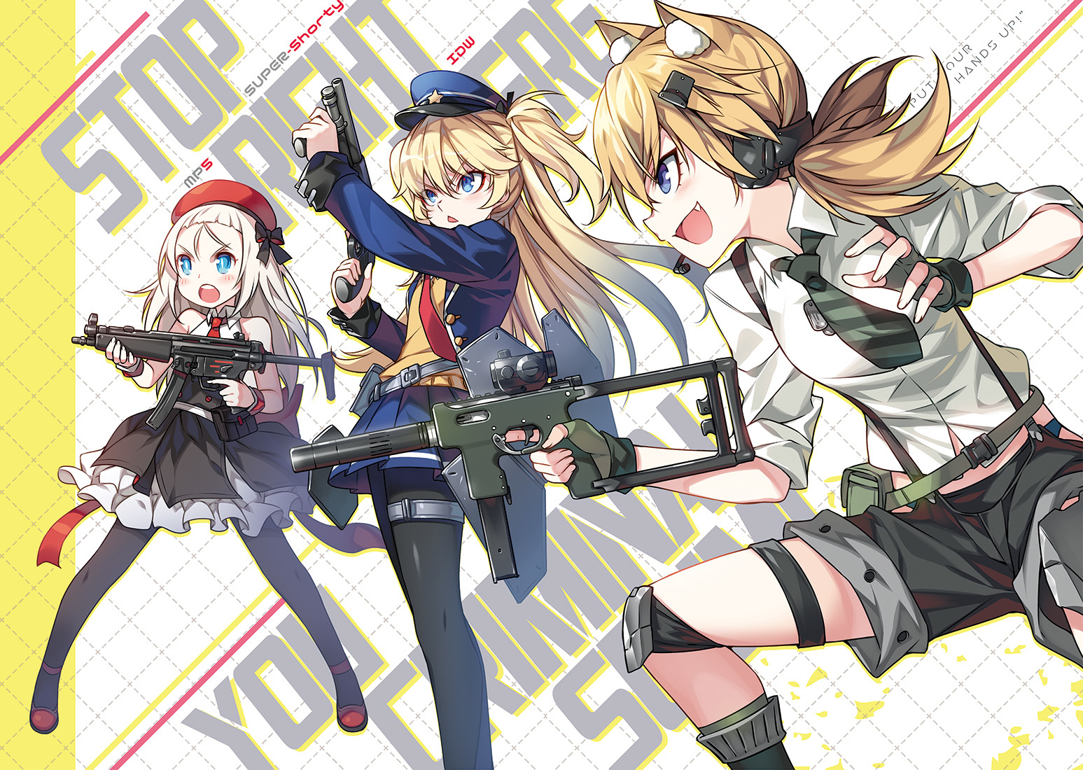 Стоять на месте!Лапы вверх! - Аниме, Anime Art, Girls Frontline, Pixiv, Idw, Hk mp5, Super shorty