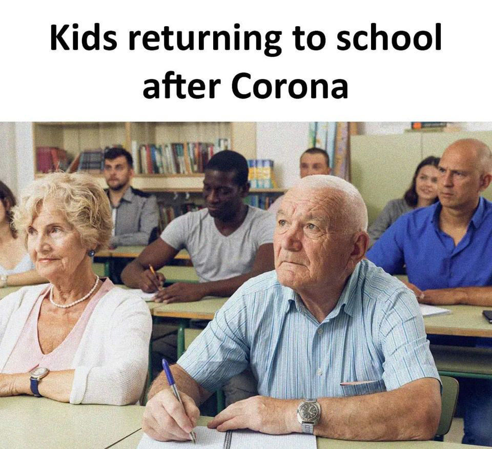 Children returned to school after Coronavirus - Coronavirus, School, Humor