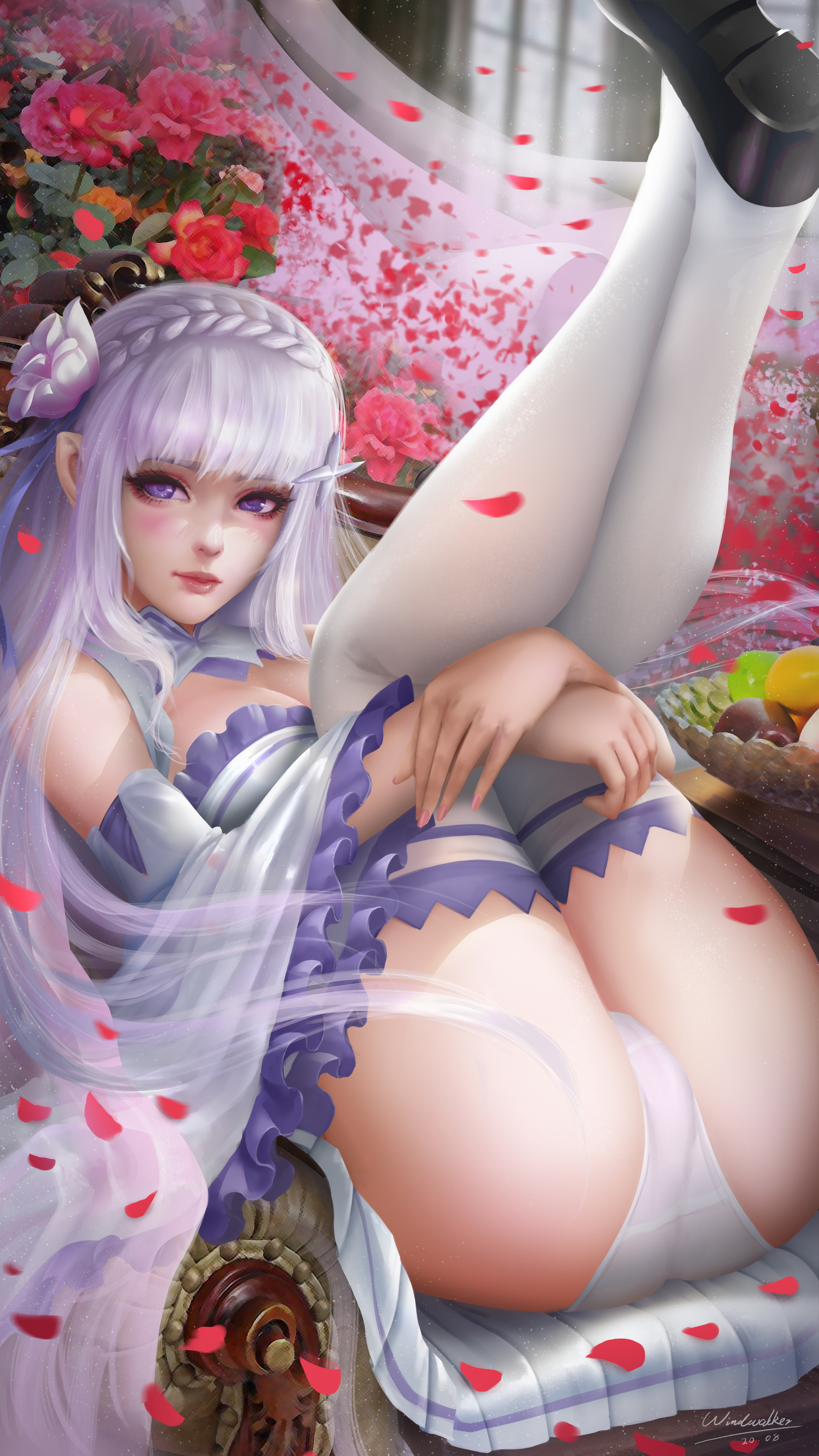 Emilia - NSFW, Re:Zero Kara, Emilia, Аниме, Anime Art, Windwalker