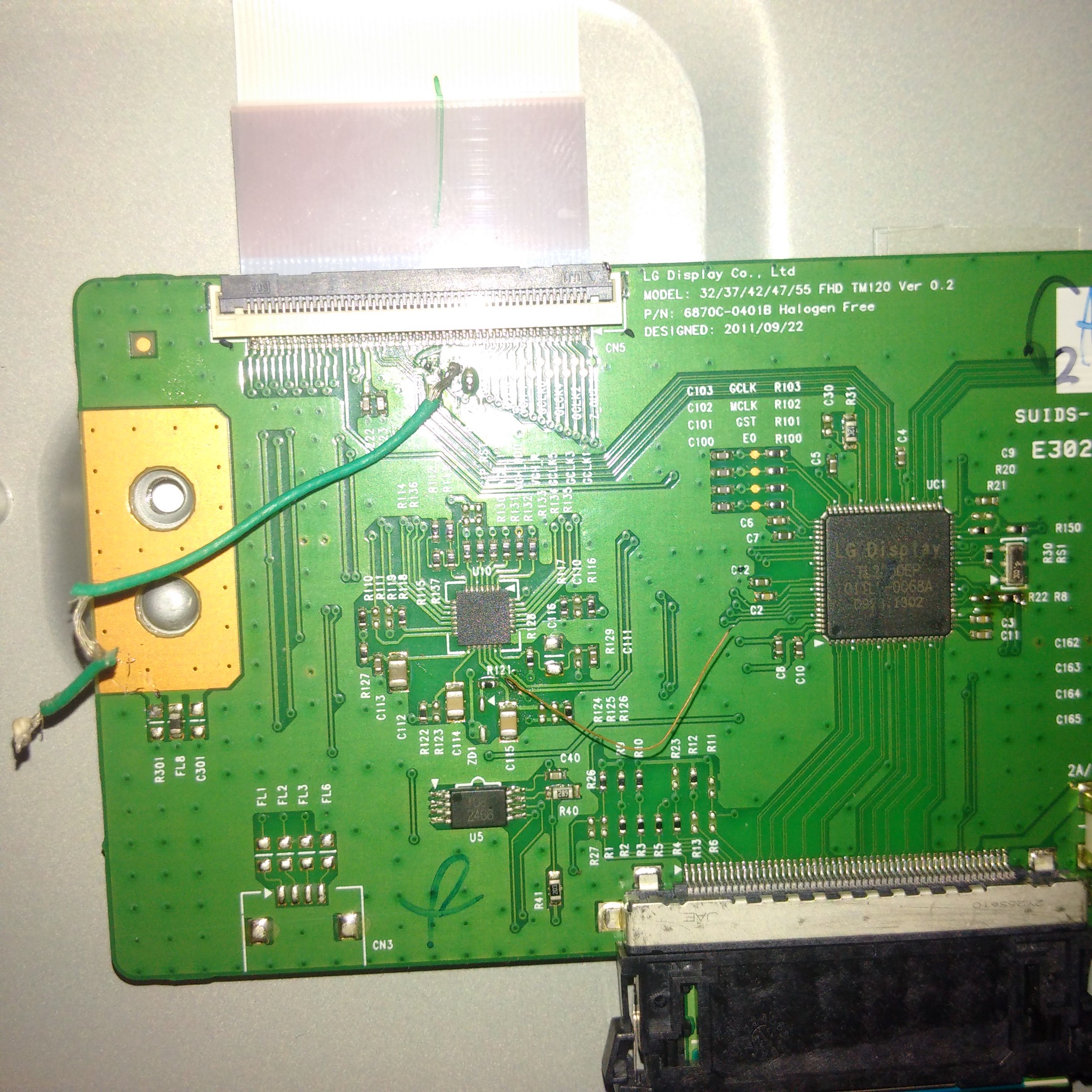 LG 42LM620T matrix is ??flooded - My, Matrix, TV repair, Master, Taganrog, Repair of equipment, Soldering, How it was, cat, Longpost