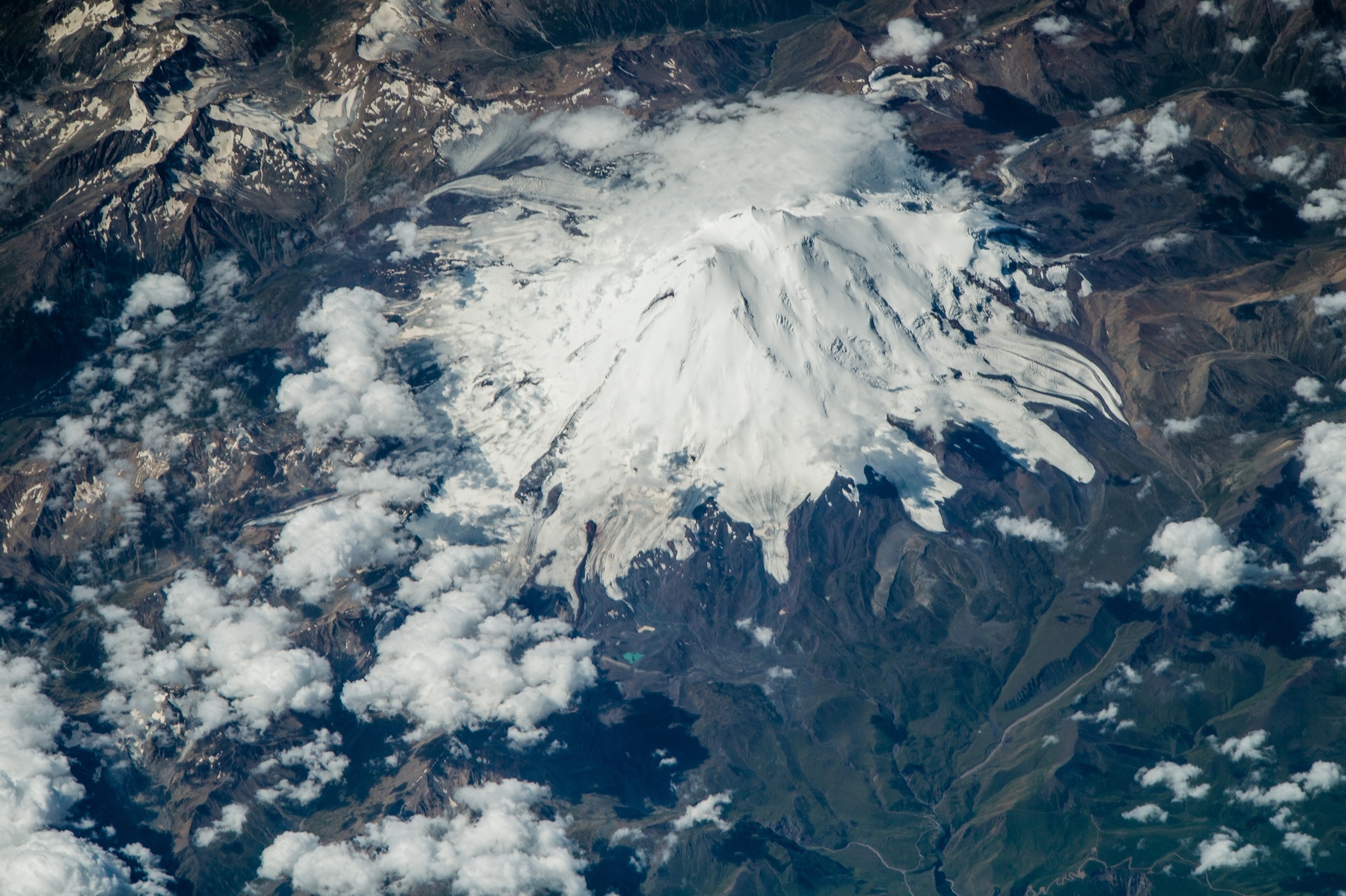 Elbrus, photo from the ISS - Elbrus, The photo, Sergey Ryazansky, Longpost