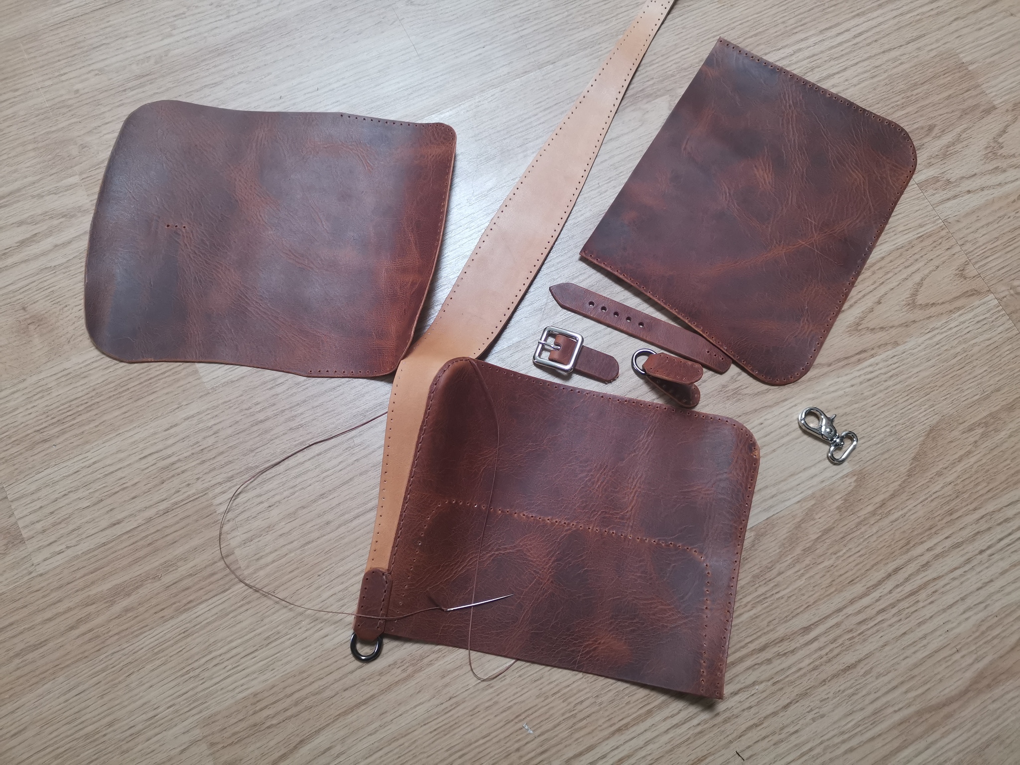 Tonny's bag, what do you think? - My, Dieselpunk, Leather products, Hobby, Longpost, With your own hands, Needlework without process, Leather, Сумка