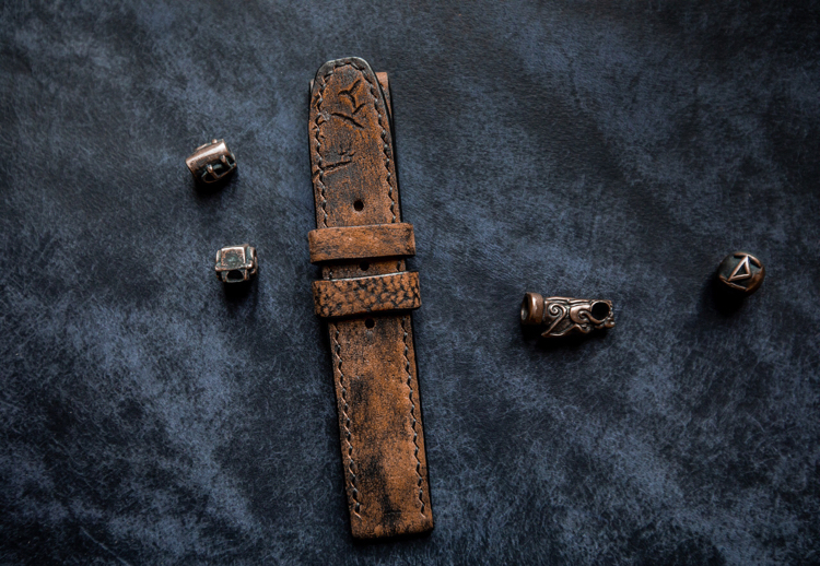 Giraffe leather strap - My, Leather craft, Work, Leather products, Longpost, Needlework without process