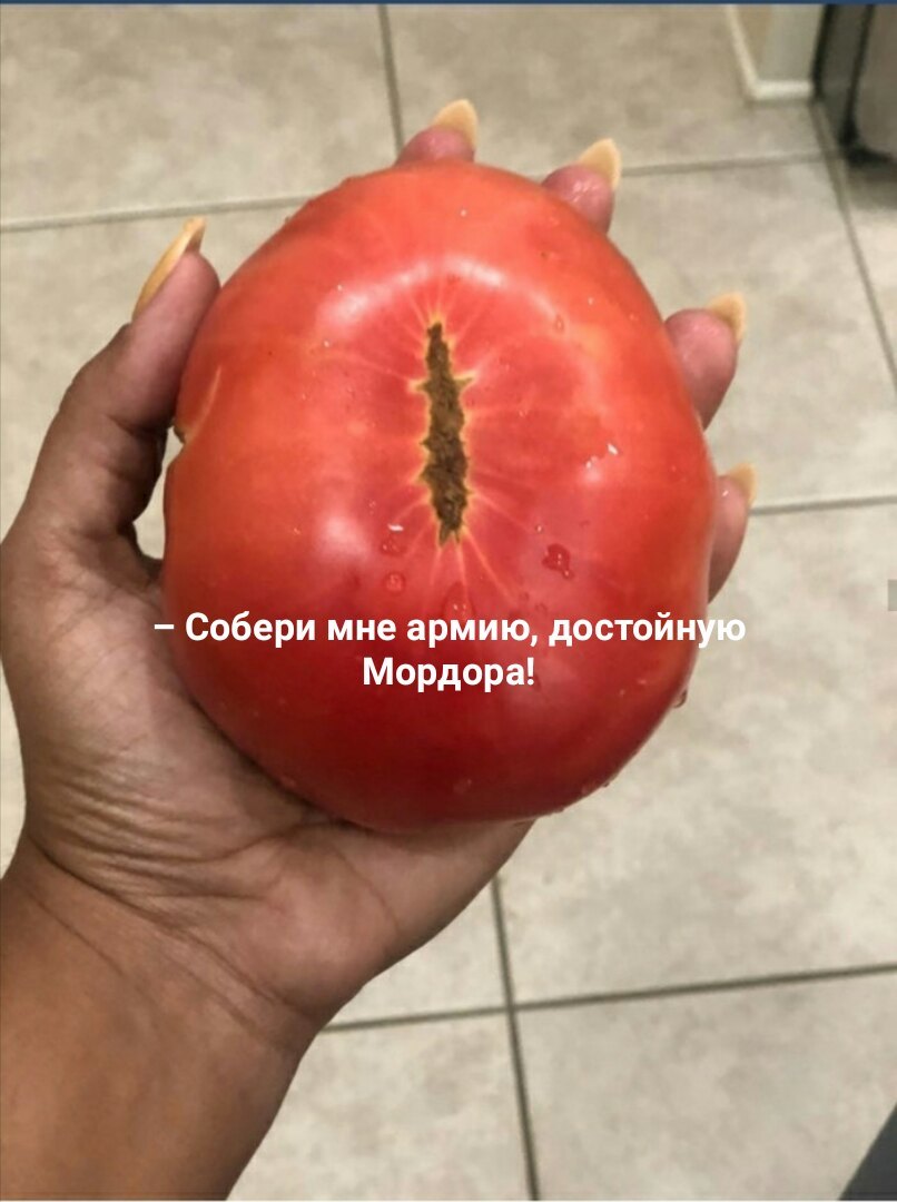 Reply to the post Sauron's Tomato - Sauron, Uruk-Hai, Lord of the Rings, Pareidolia, Tomatoes, Comments, Screenshot, Picture with text, Saint Petersburg, Saruman, Reply to post, Longpost