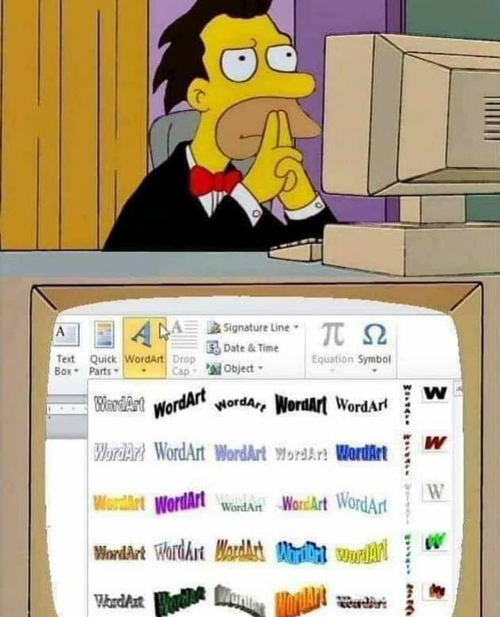 The most difficult choice of our childhood - The Simpsons, Wordart