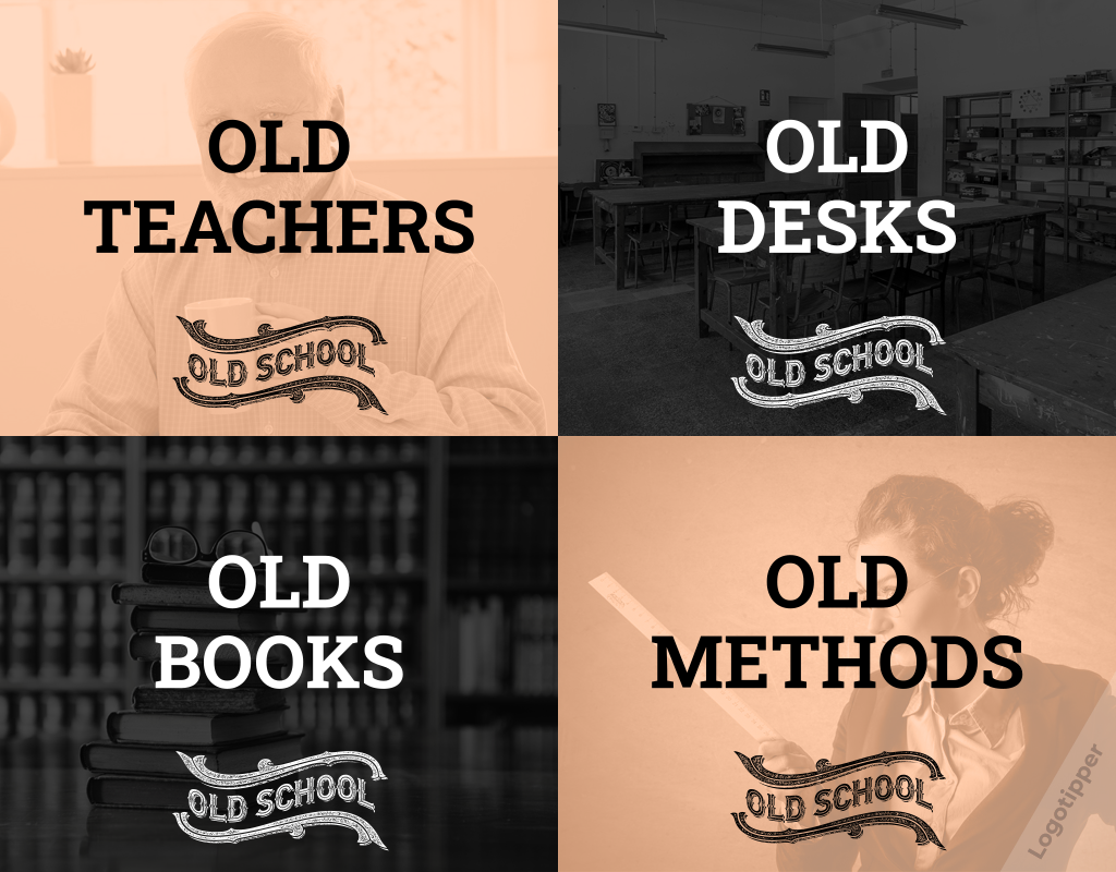 Real Old School - My, Brands, Form style, Logo, Humor, Design, Naming, School, Old school, Longpost